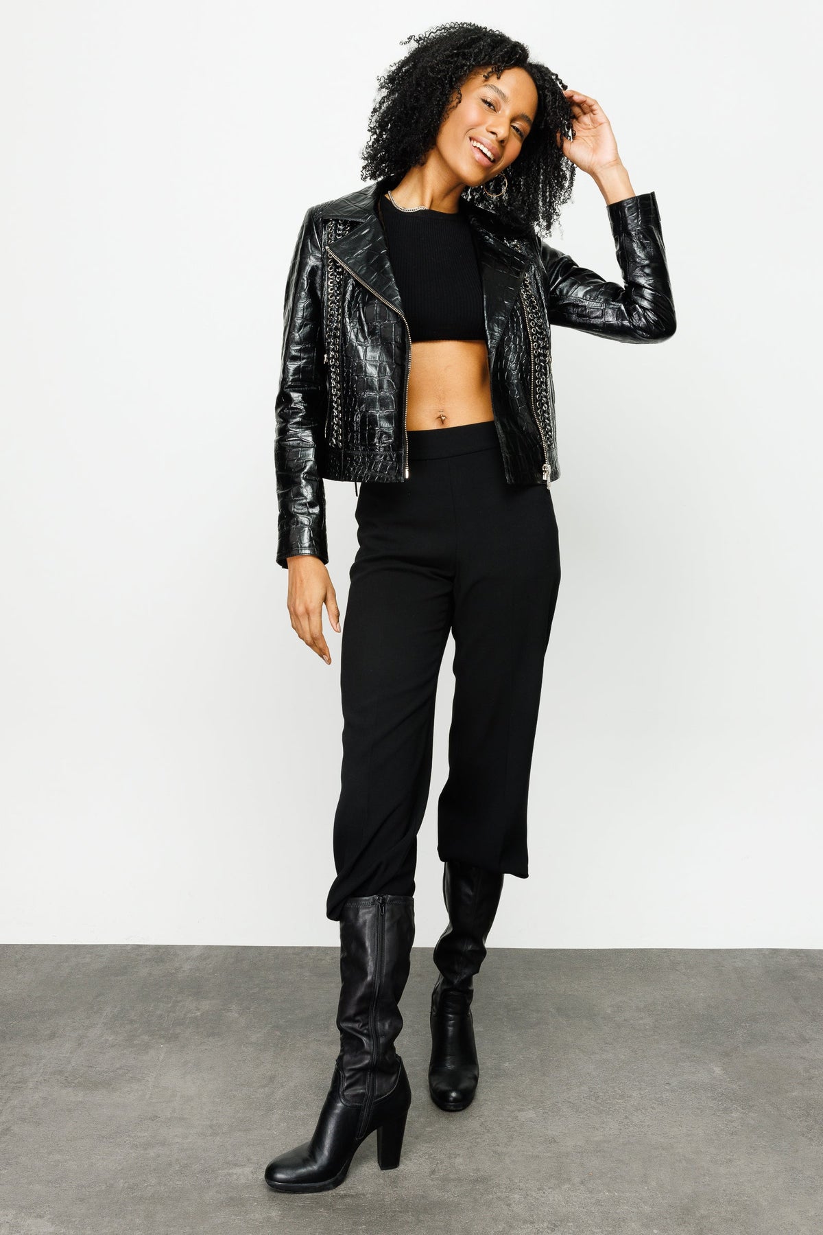 Vinci Leather The Lante Black Leather Women Jacket – product view 9