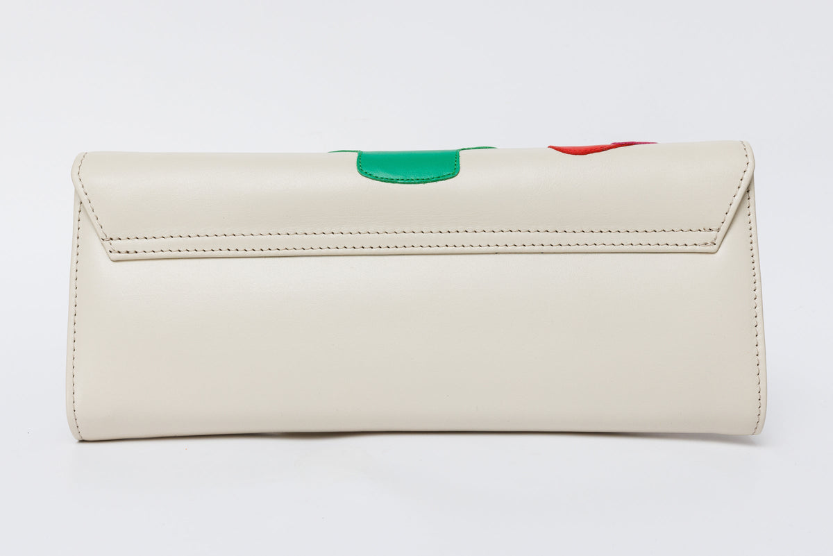 Vinci Leather The Tario Cream Leather Clutch – product view 3