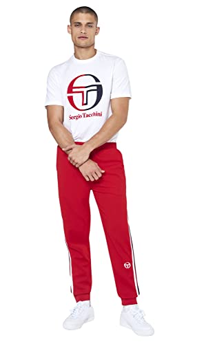Sergio Tacchini Damarindo Archivio Men's Track Pants — Red/White