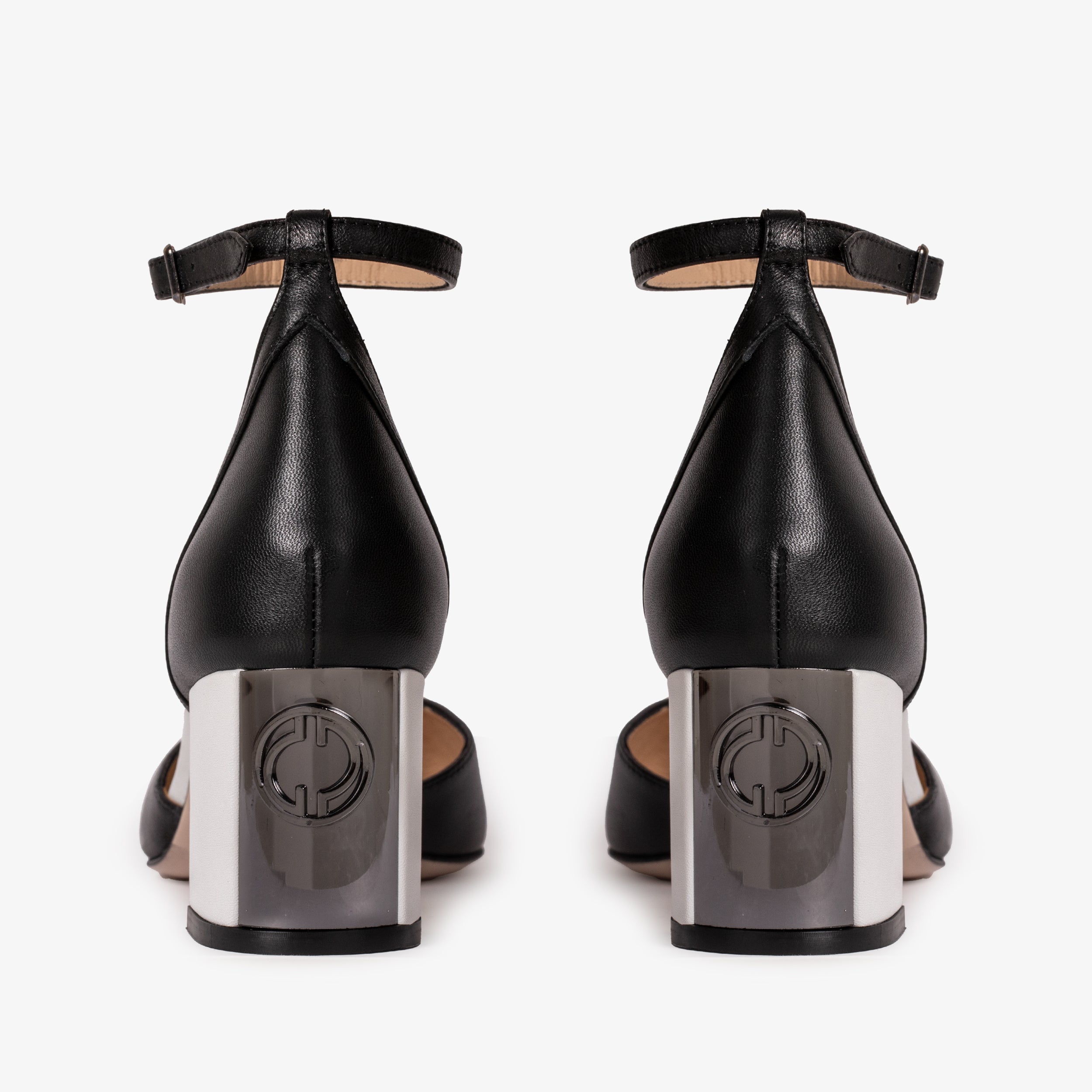 The Noella Black Leather Women Sandal