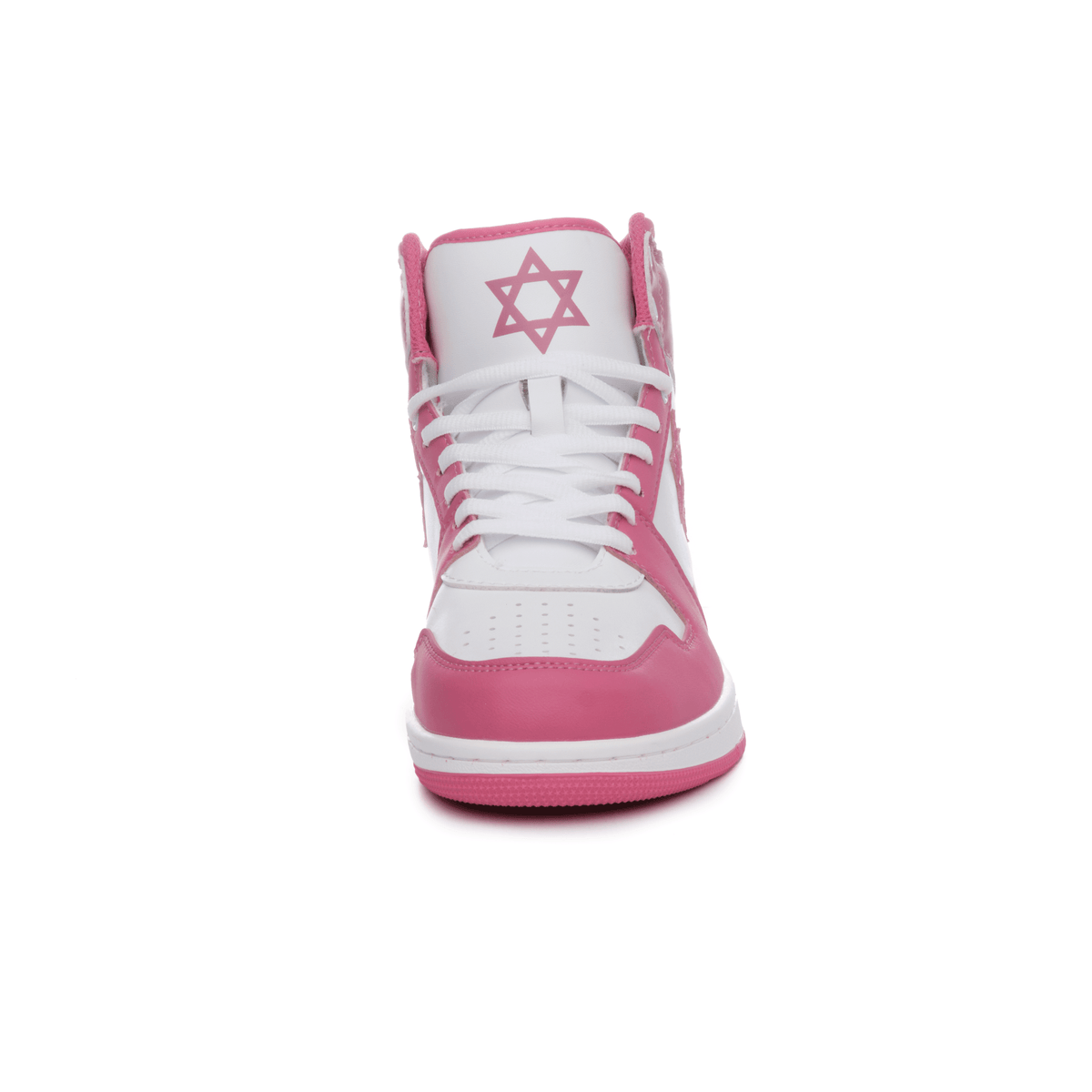 Air Maccabees High Top (Pink) Israel Star of David Leather Sneakers with Magen David – product view 4