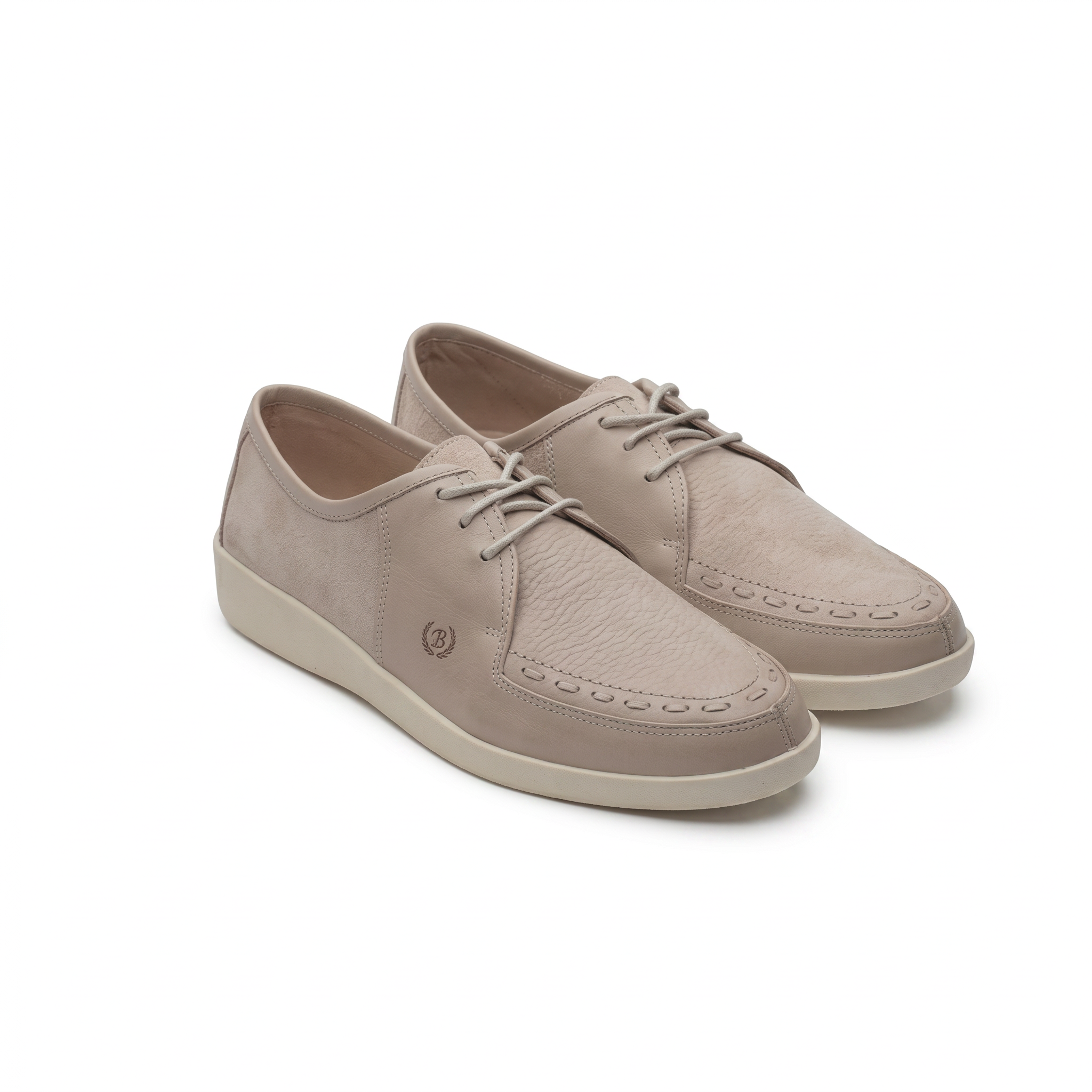 Johnny Famous Bally Style Delancey Men's Cream Leather Low Tops