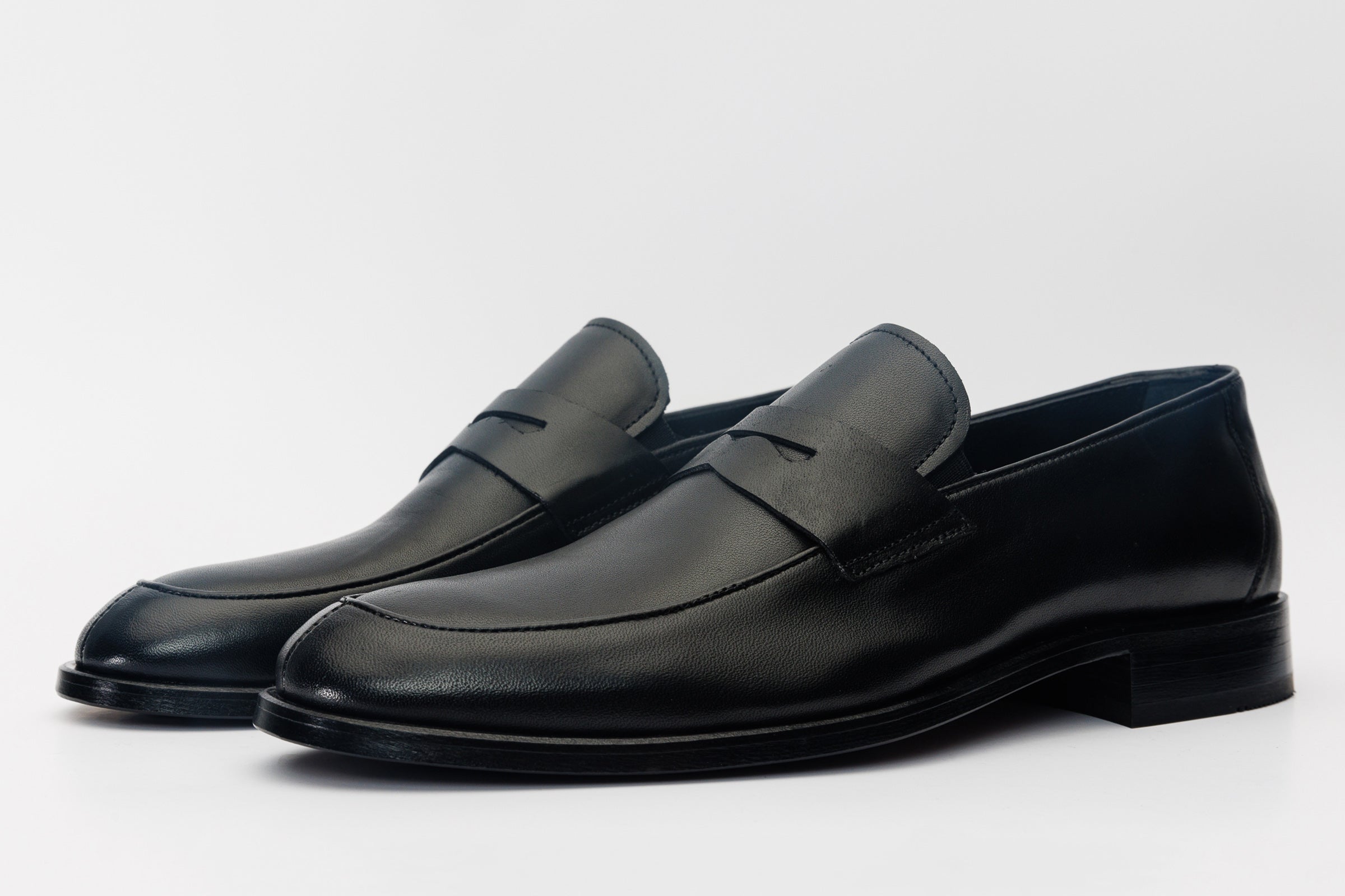 The Marinka Black Leather Shoe Penny Loafer Men Shoe