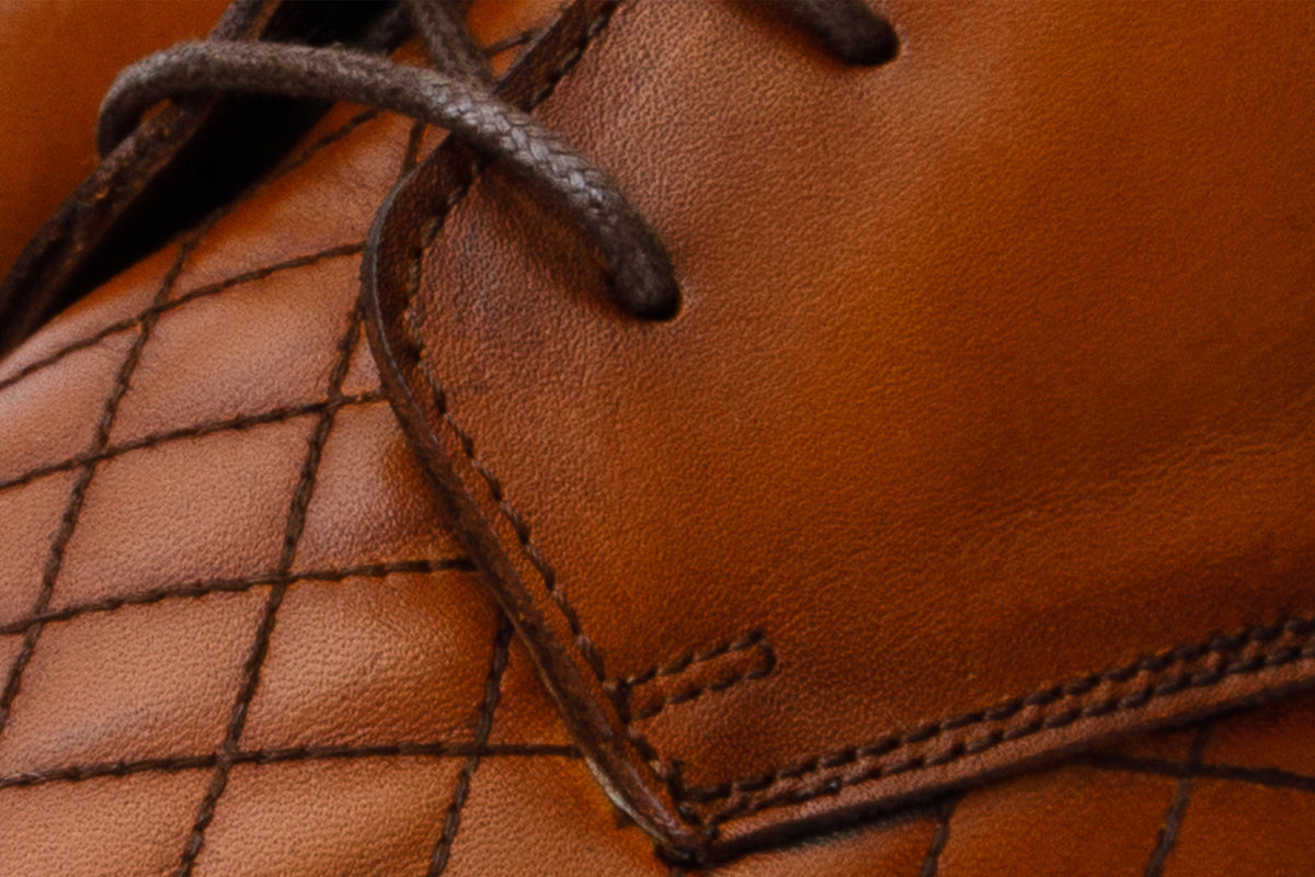 Vinci Leather The Zeus Brown Leather Lace-Up Men Boot with a Zipper – product view 3