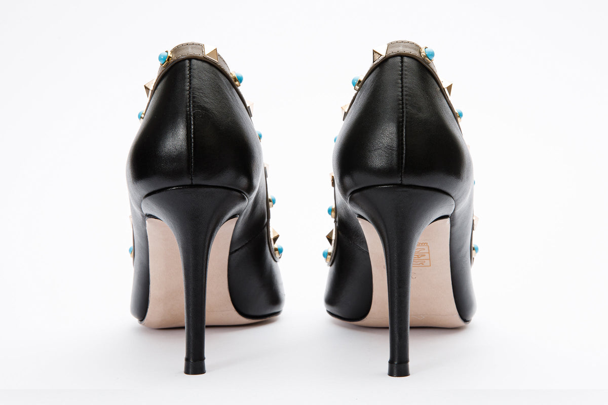 Vinci Leather The Tikapur Black Leather Pump Women Shoe Final Sale! – product view 3