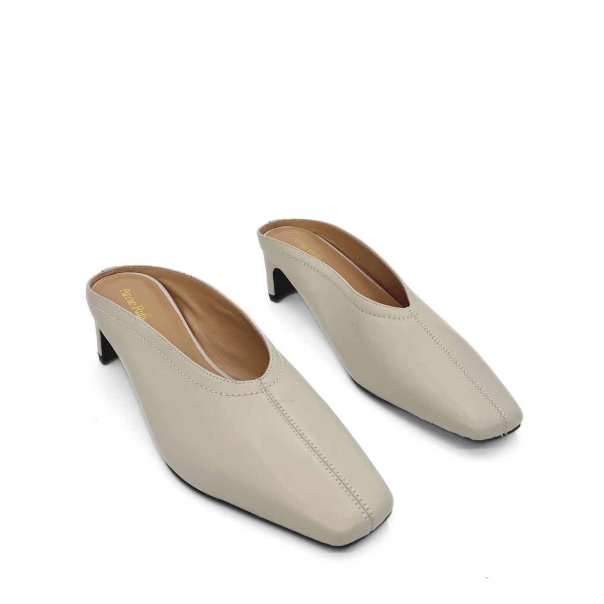 Junie Heeled Leather Mule