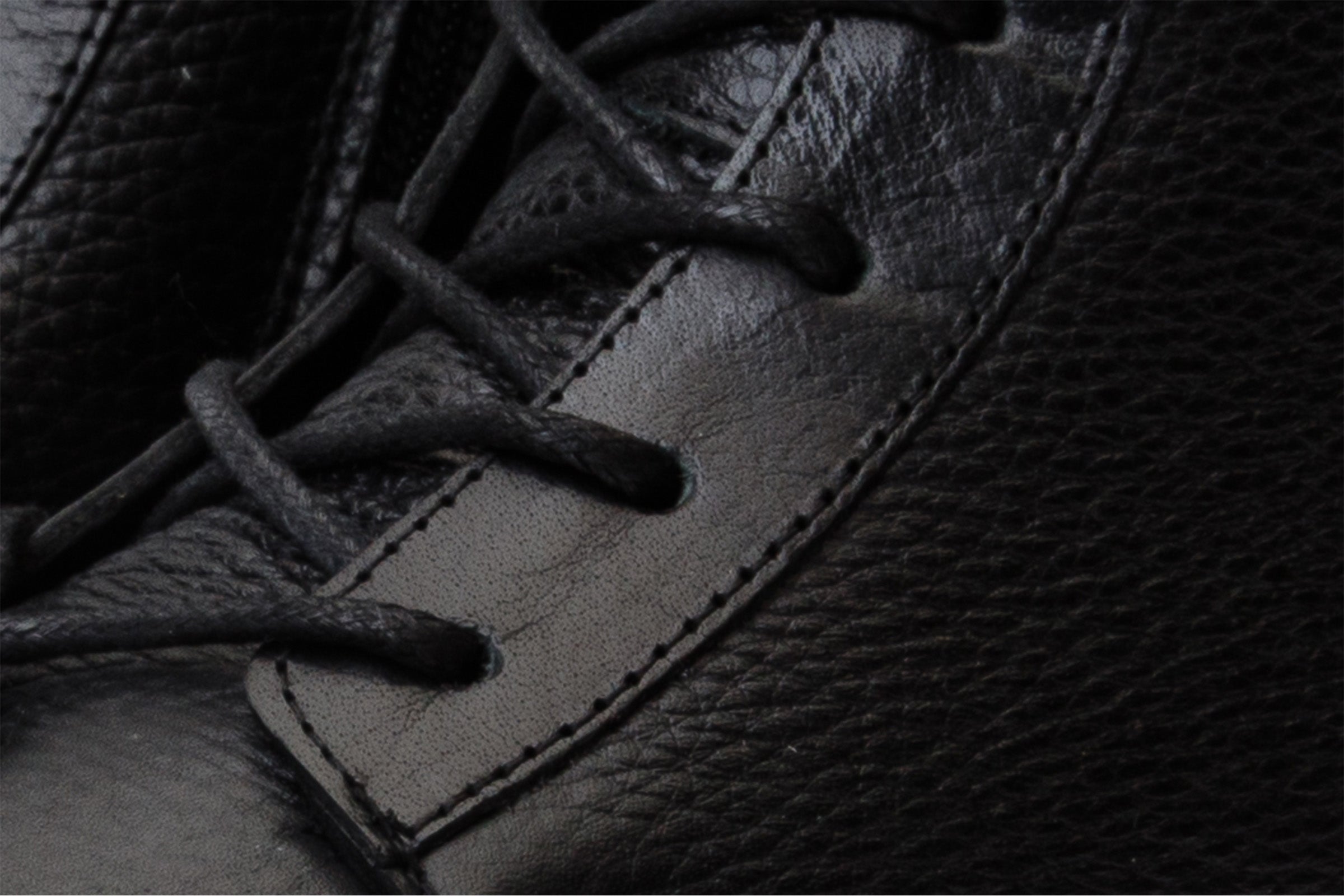 The Yildiz Black Leather Lace-Up Ankle Women Boot With a Side Zipper