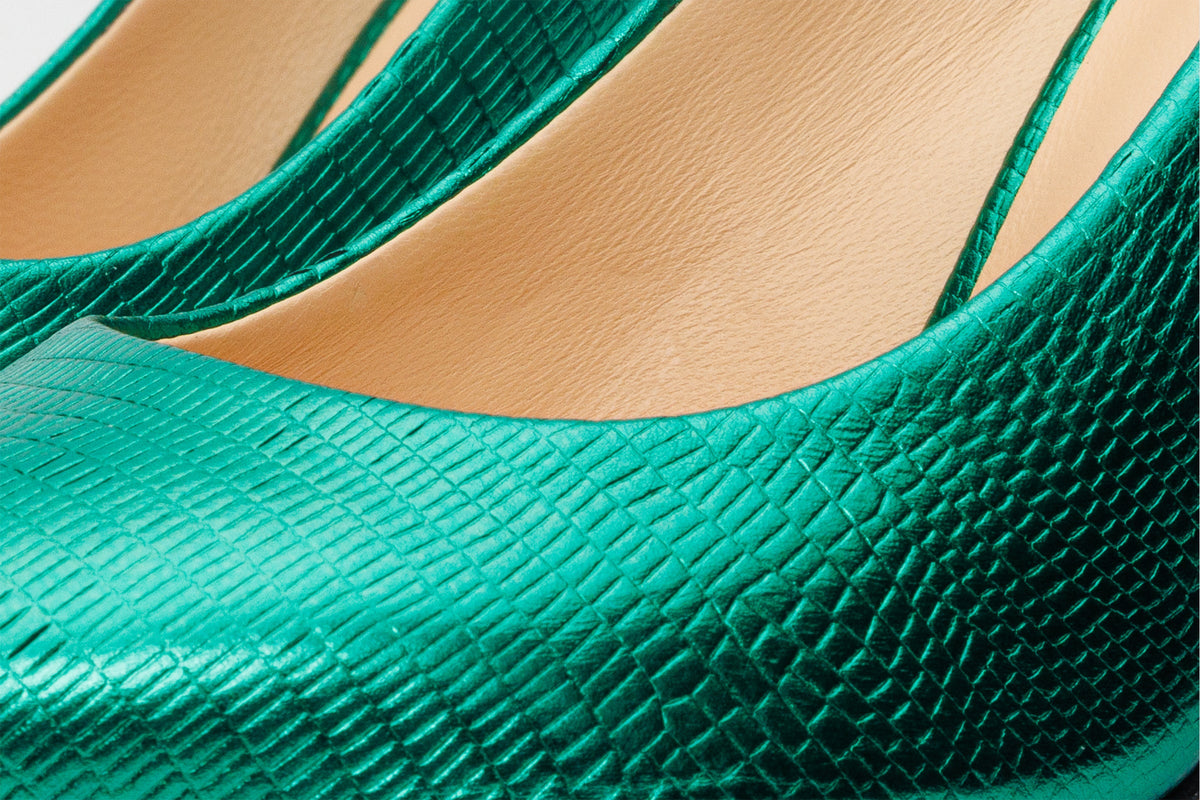 Vinci Leather The Maple Green Leather Pump Fuchsia Sole Women Shoe – product view 5