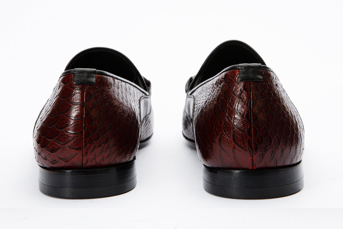 The Milano Burgundy Shoe Bit Loafer Men Shoe Final Sale!