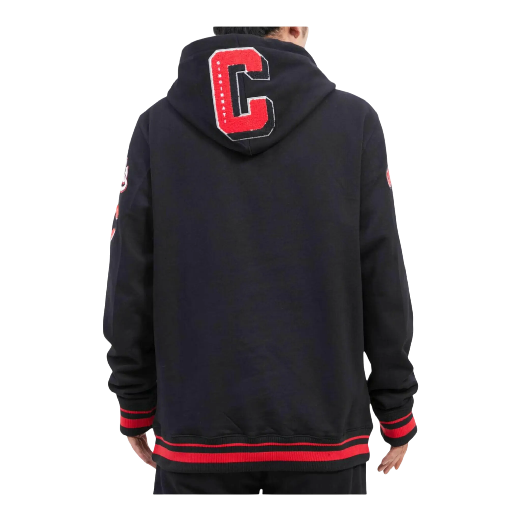 Pro Standard Cincinnati Reds Mash Up Logo Men's Hoodie — Black