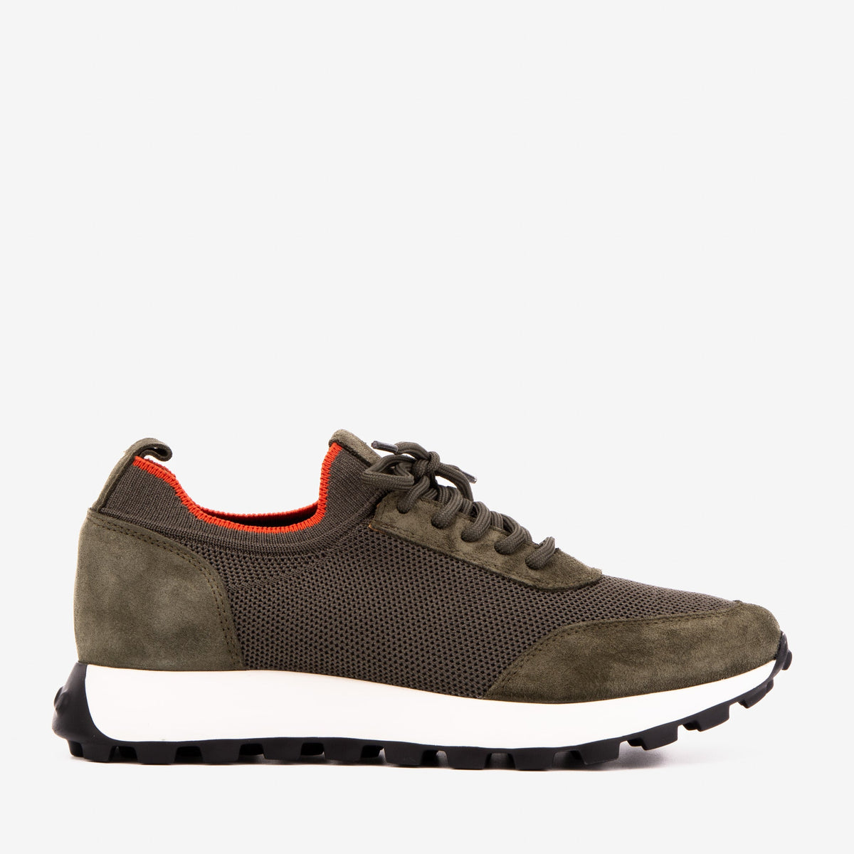 Vinci Leather The Berlin Green Suede Leather Men Sneaker – product view 1