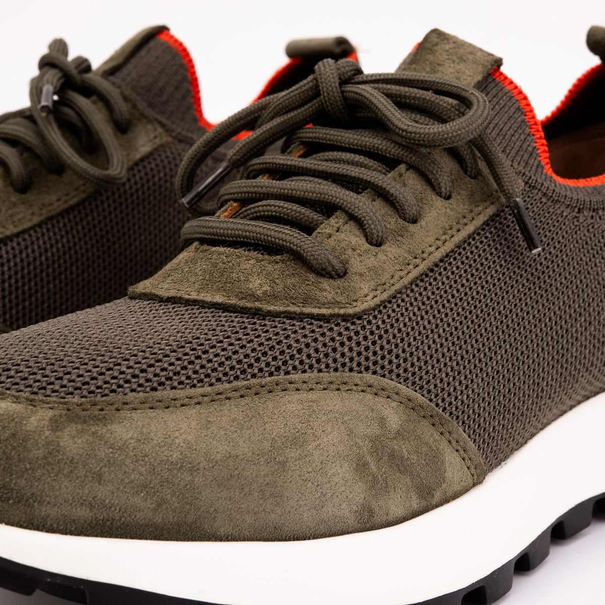 Vinci Leather The Berlin Green Suede Leather Men Sneaker – product view 3