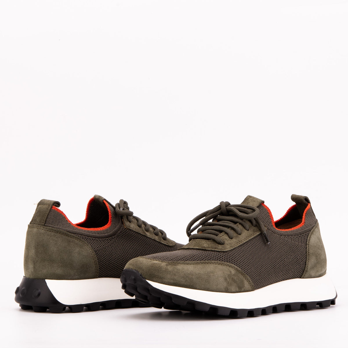 Vinci Leather The Berlin Green Suede Leather Men Sneaker – product view 4