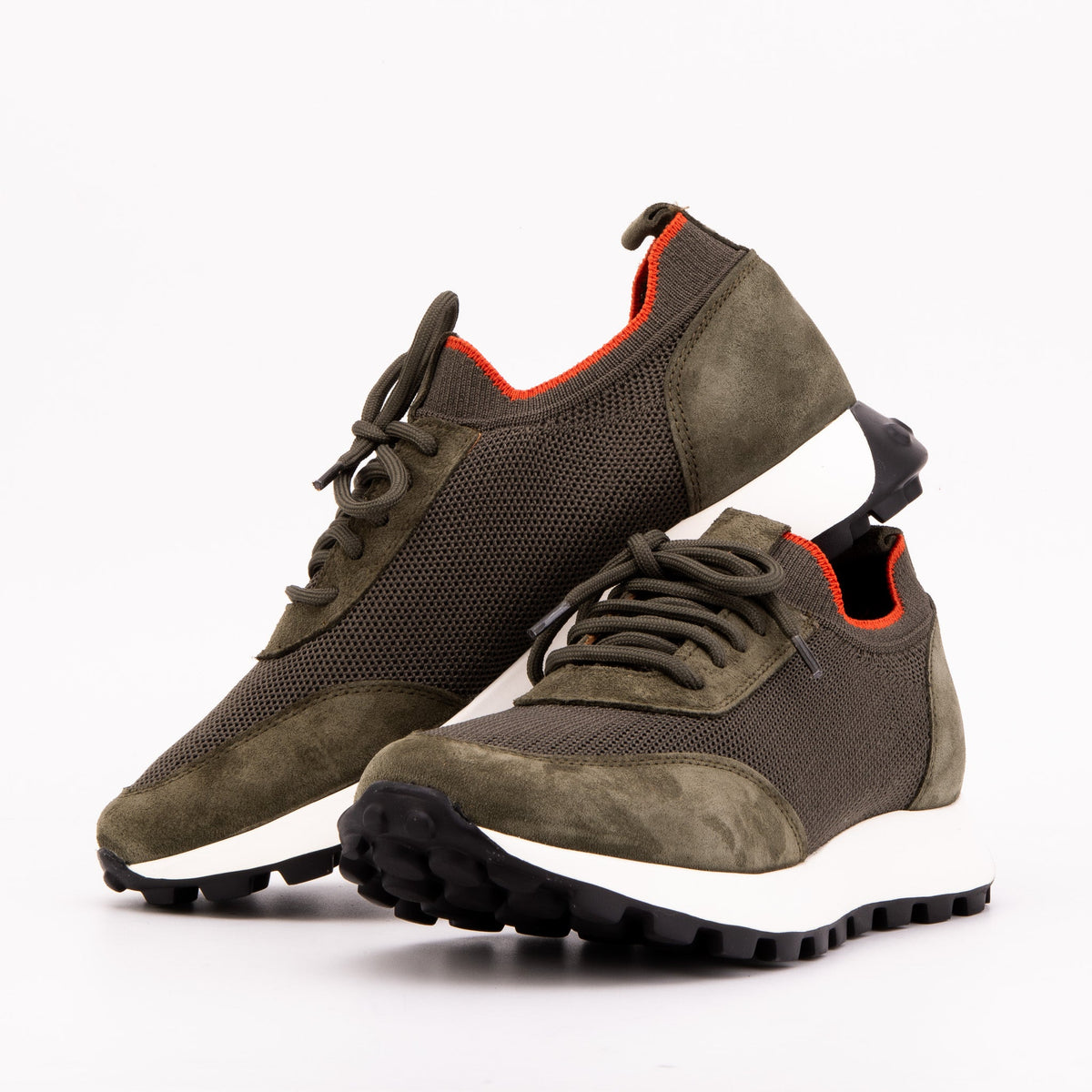 Vinci Leather The Berlin Green Suede Leather Men Sneaker – product view 7