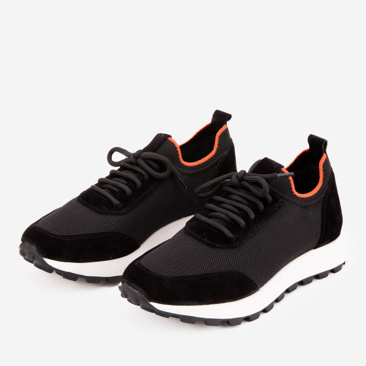 Vinci Leather The Berlin Black Suede Leather Men Sneaker – product view 3