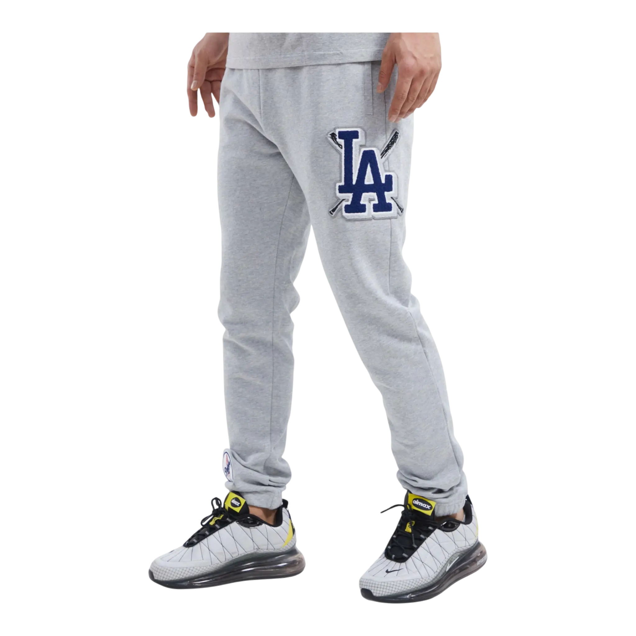 Pro Standard MLB Los Angeles Dodgers Mash Up Logo Men's Sweatpants — Heather Grey