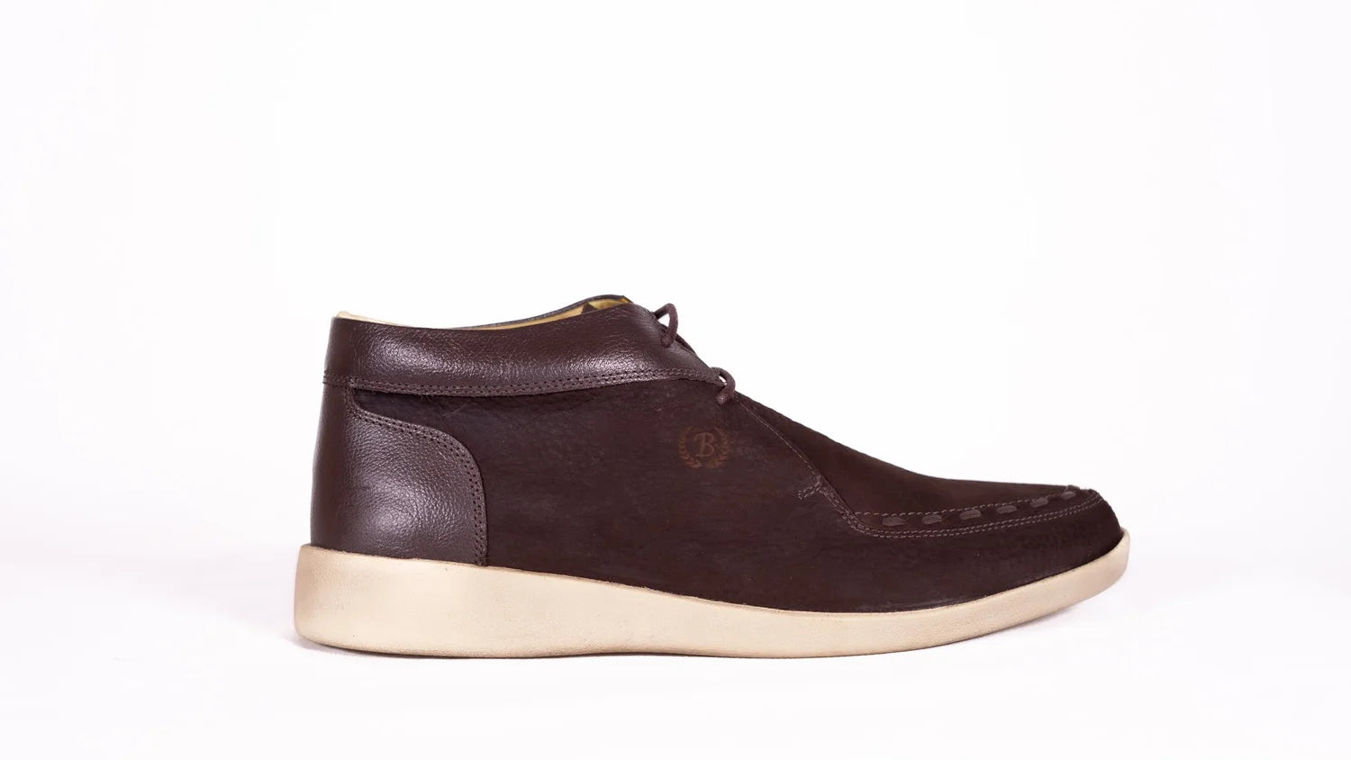 Johnny Famous Bally Style Soho Men’s Brown Elephant Leather High Tops