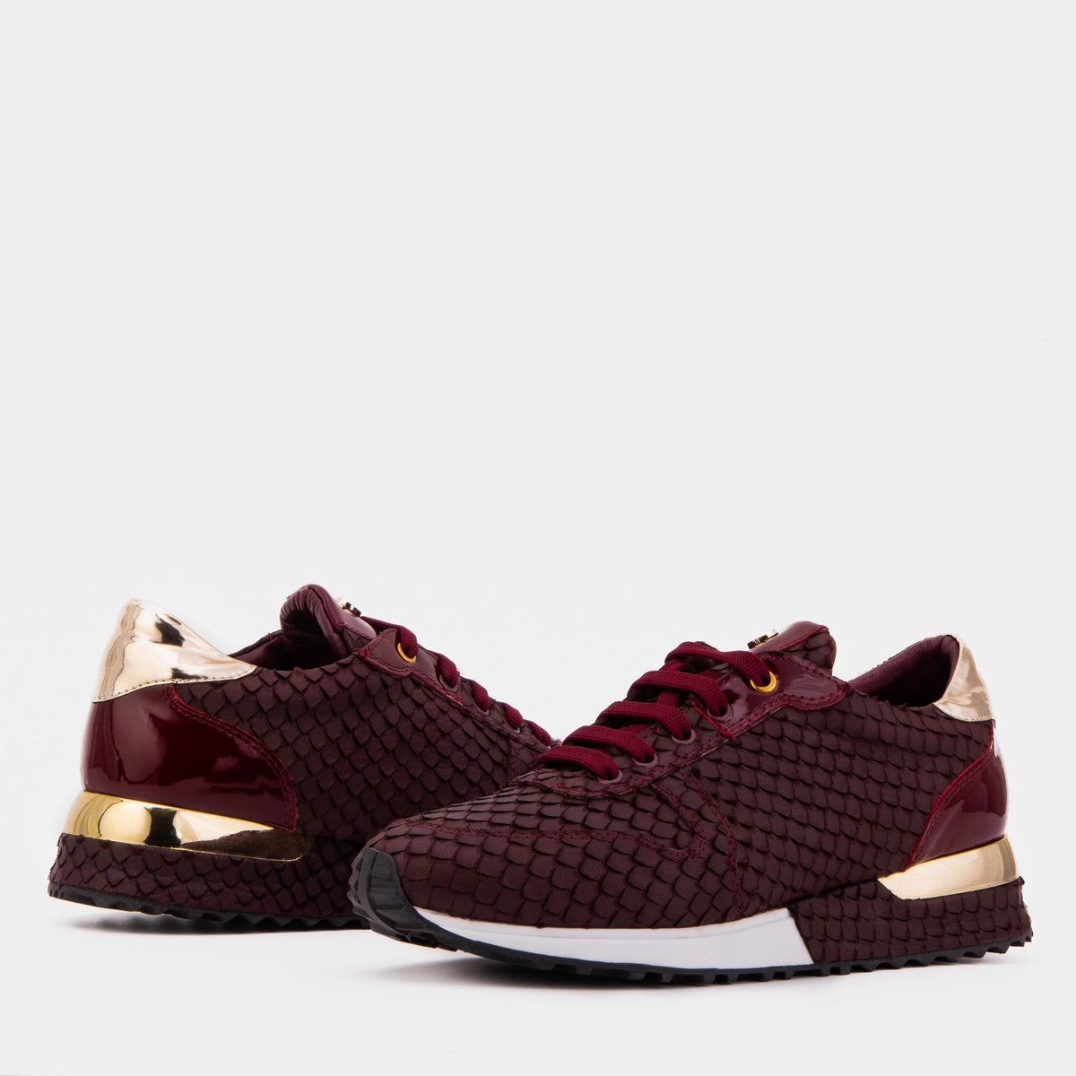 Vinci Leather The Scarlet Burgundy Leather Women Sneaker – product view 6