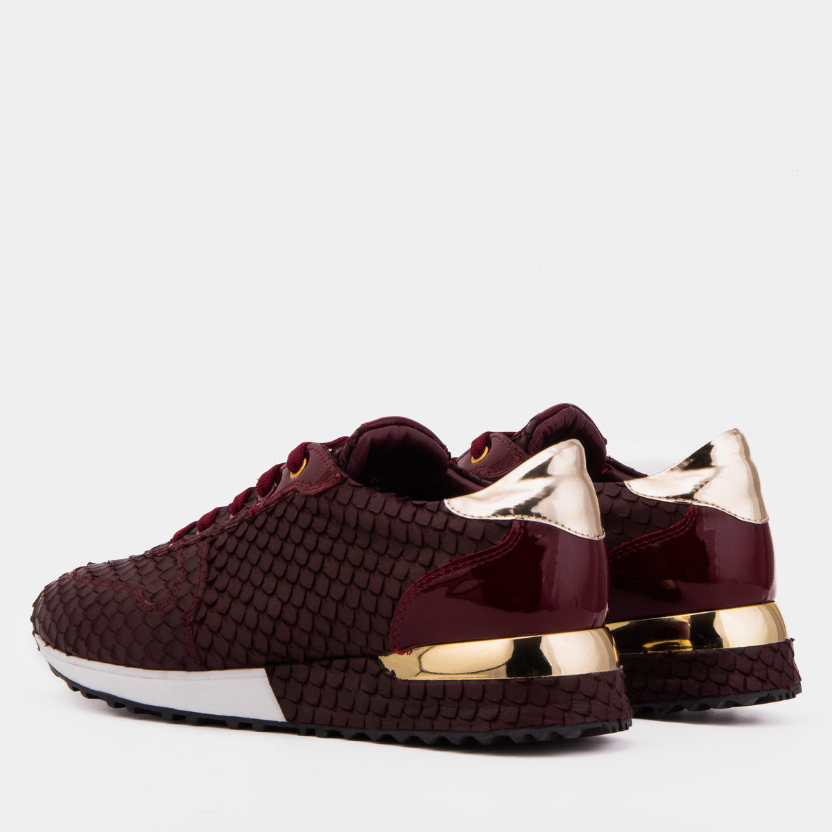Vinci Leather The Scarlet Burgundy Leather Women Sneaker – product view 7