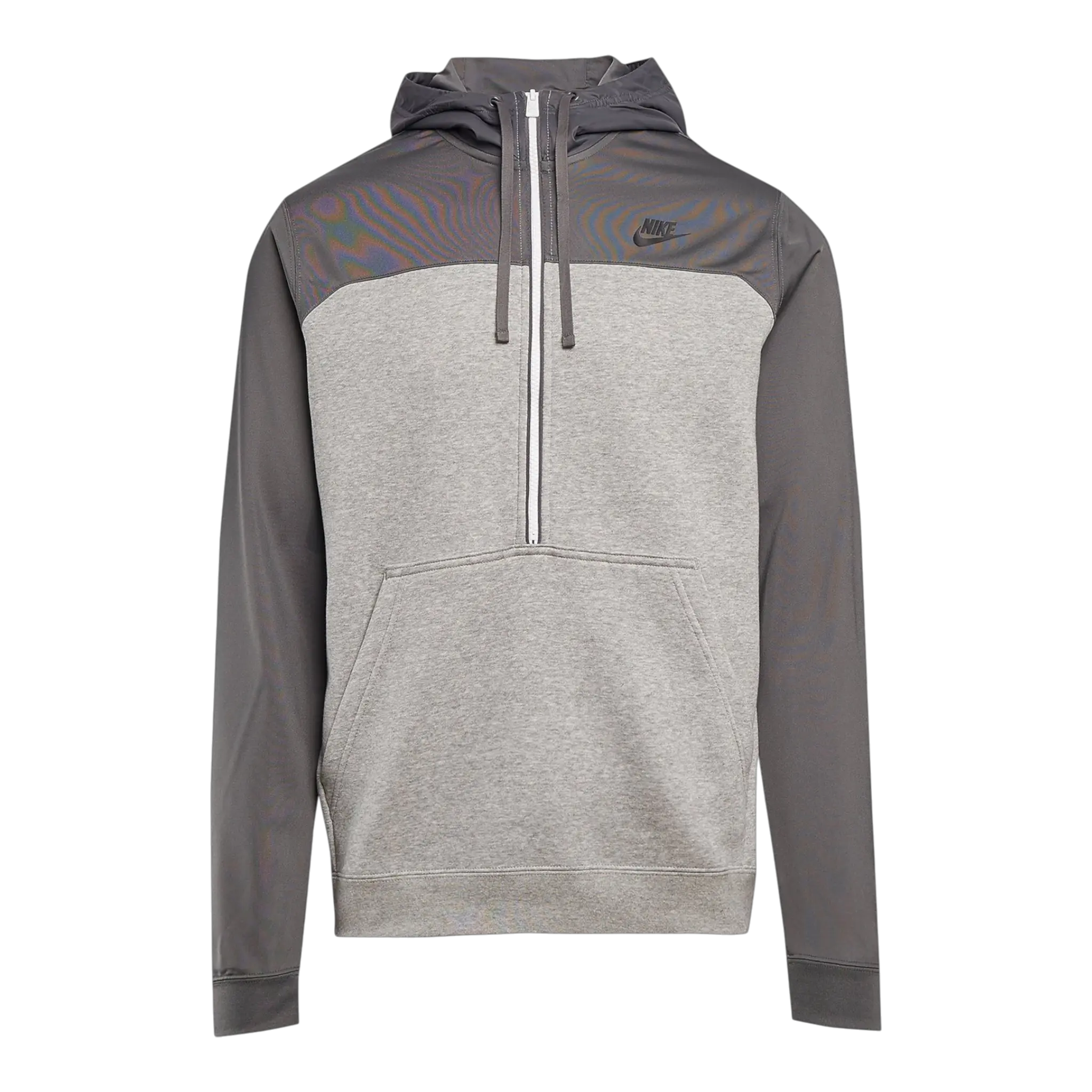 Nike Sportswear Fleece 1/2-Zip Men Hoodie Heather Grey/Charcoal