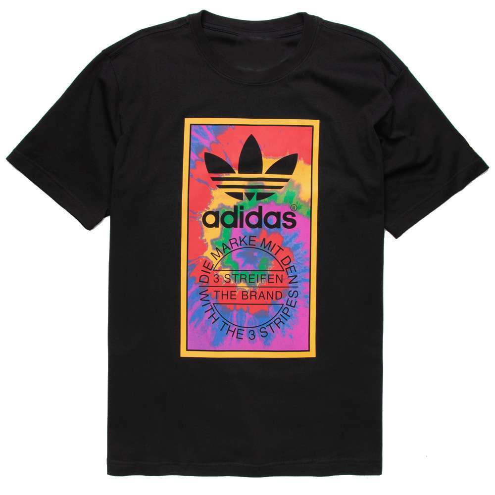 adidas Originals Kid's Tie-Dye Tongue Label Tee - Black
