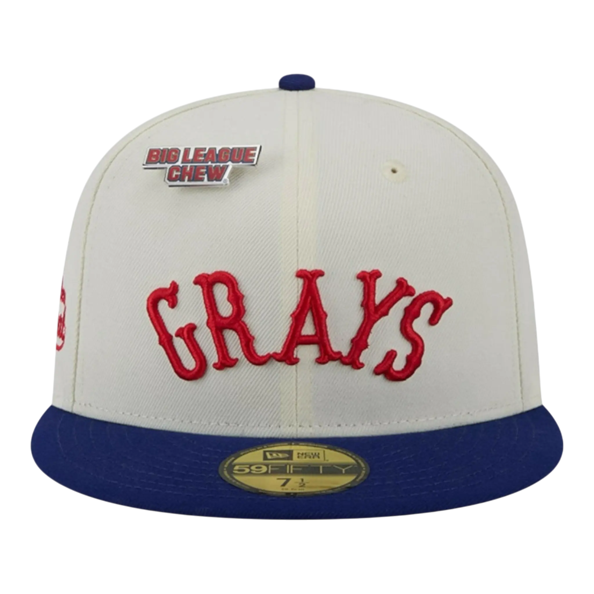 New Era x Big League Chew Men Homestead Grays Negro League 59FIFTY Fitted Hat Chalk White/Navy