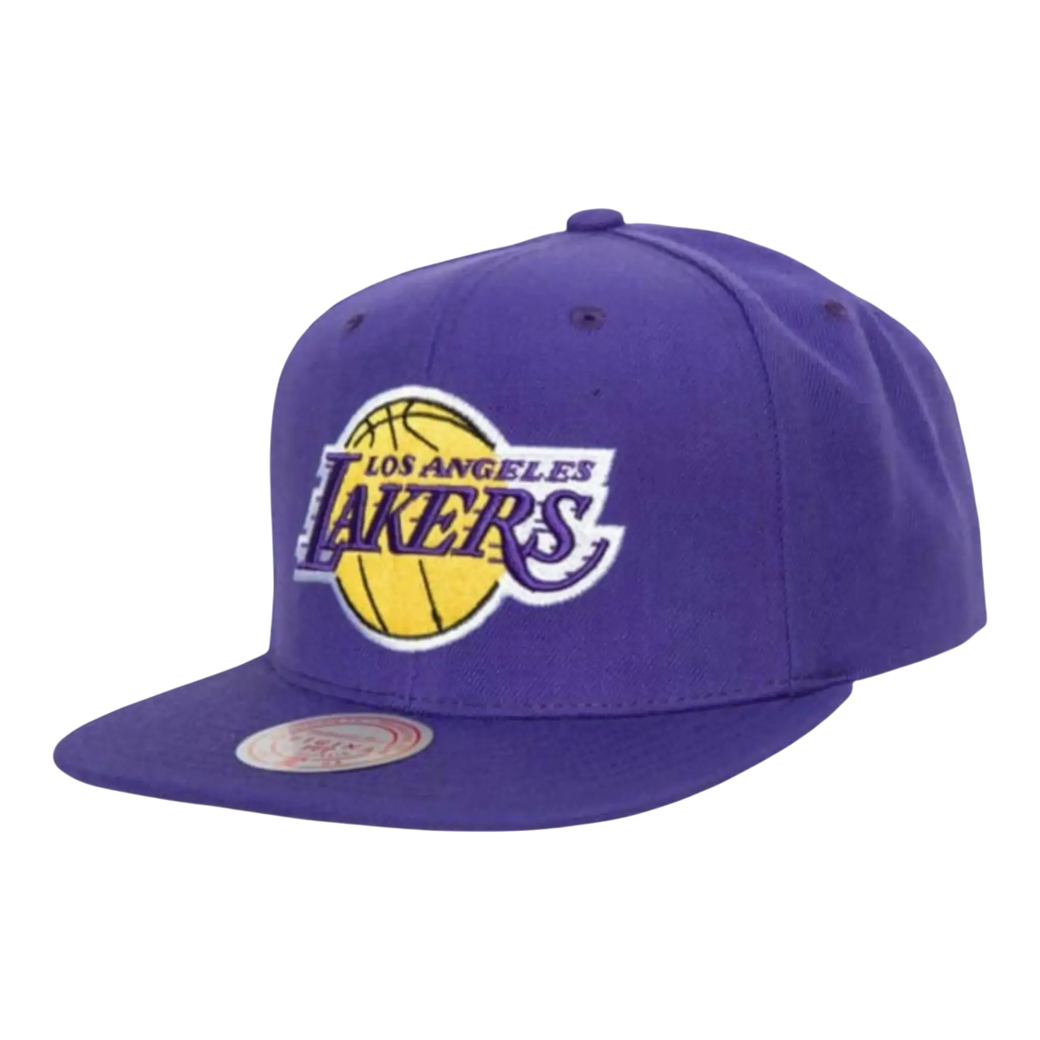 Mitchell & Ness NBA Los Angeles Lakers Team Ground 2.0 Snapback Hat — Purple Adjustable Cap