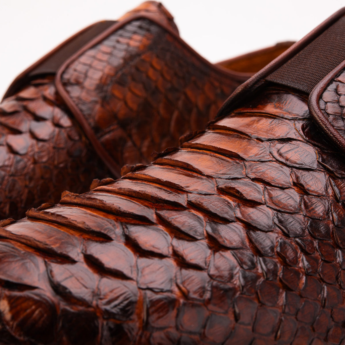 The Obsidian Tan Python Leather Men Sneaker