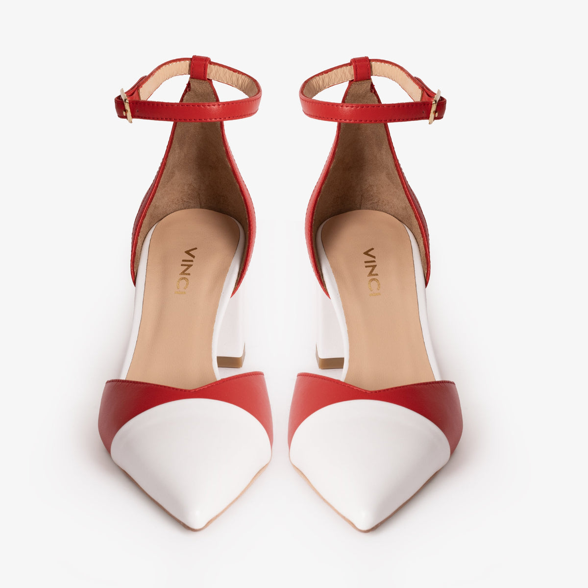 Vinci Leather The Noella Red Leather Women Sandal – product view 5