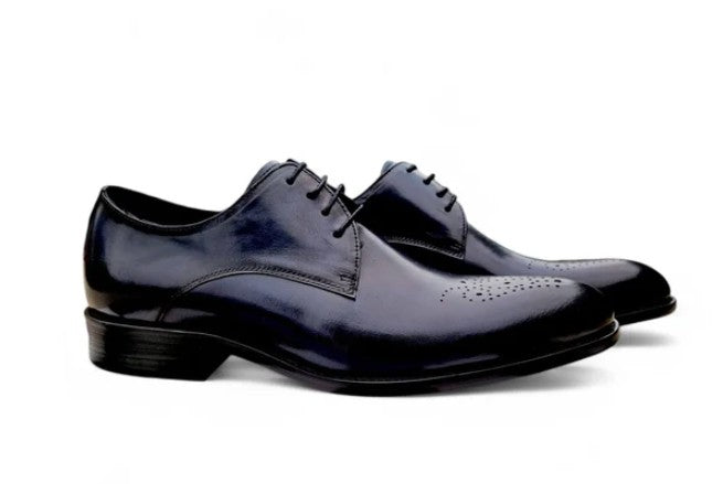 Ugo Vasare Burnished Calfskin Oxford - Black – product view 1