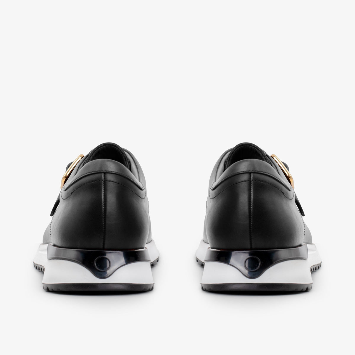 The Luxe Black Buffalo Leather Women Sneaker