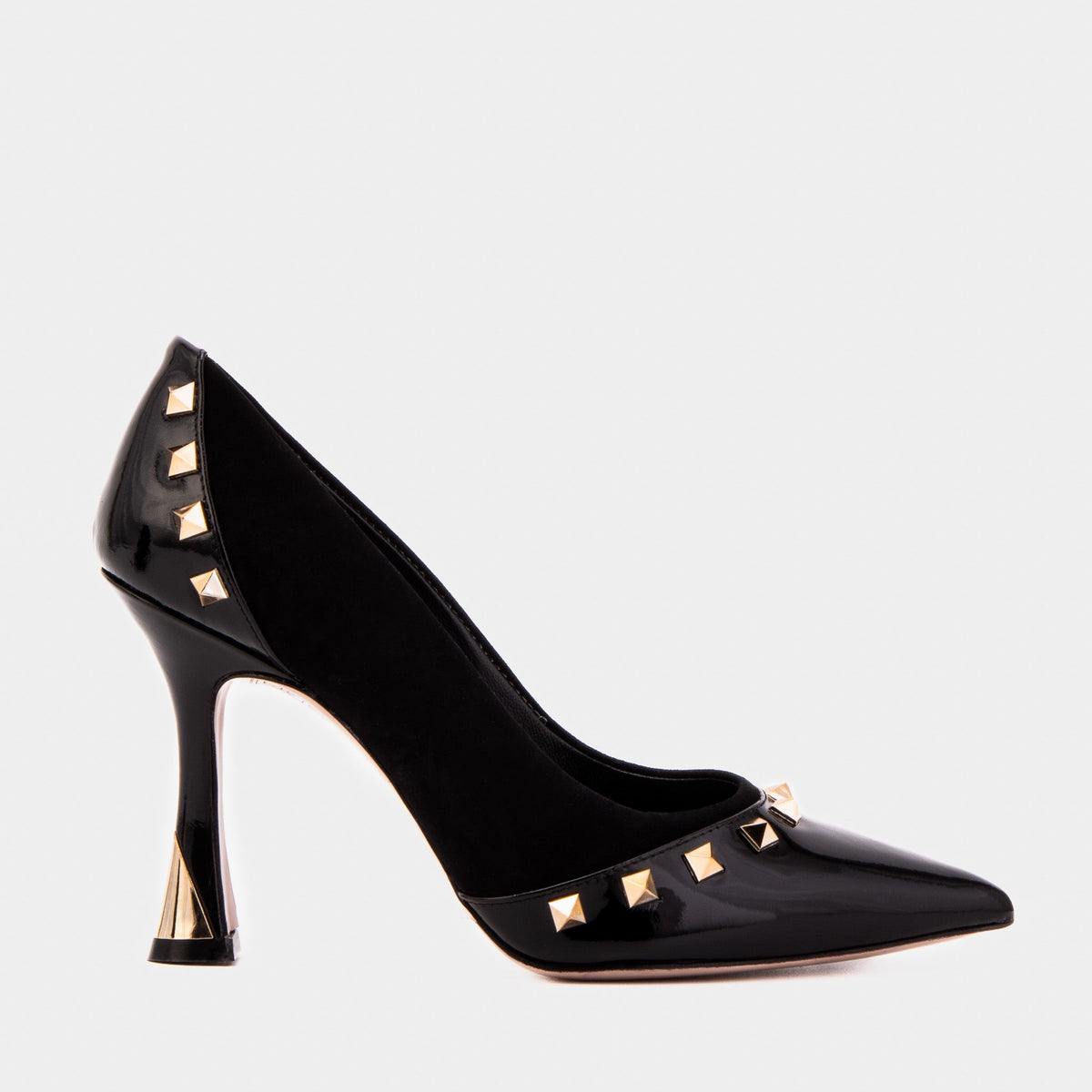Vinci Leather The Bella Vita Studded Black Leather Pump Women Shoe – product view 1