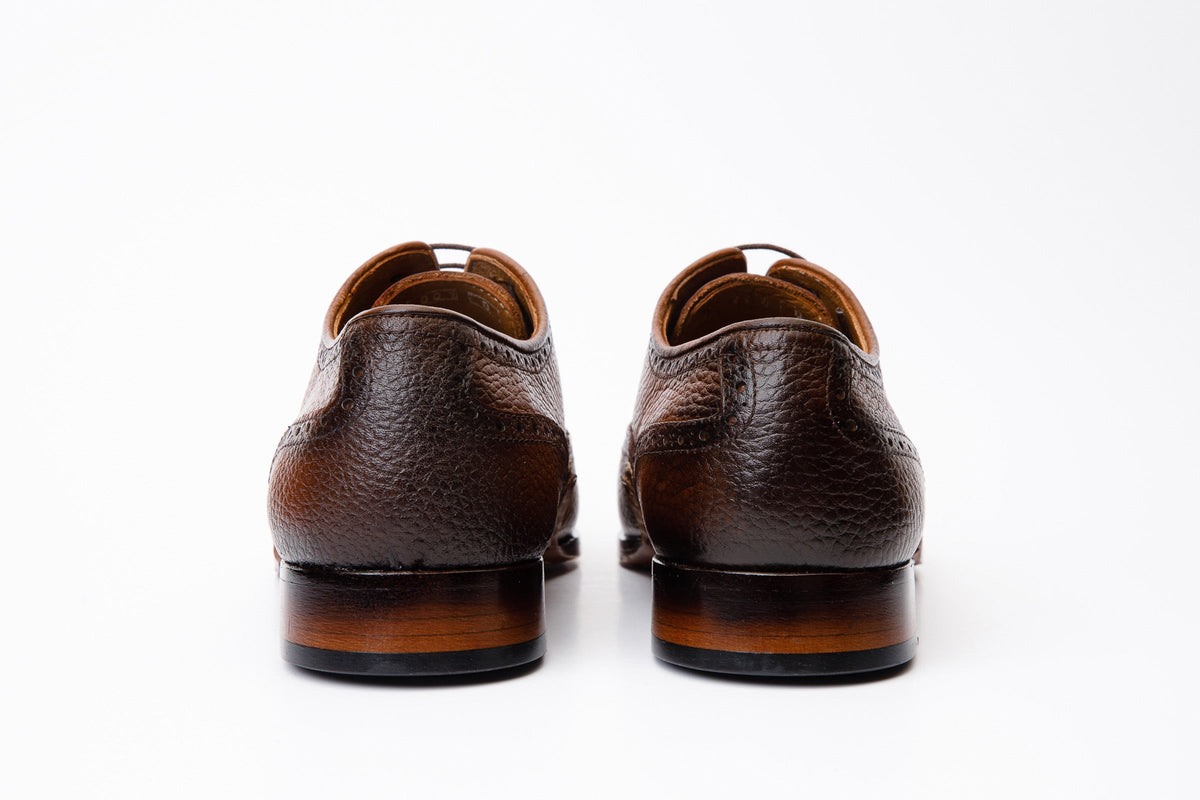 Vinci Leather The Draco Handmade Tan Semi Brogue Oxford Men Shoe – product view 5