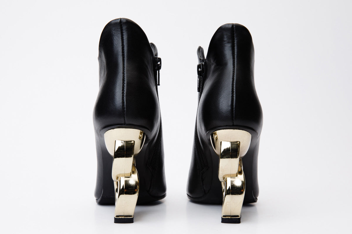 Vinci Leather The Abriel Black Leather Ankle Women Boot – product view 4