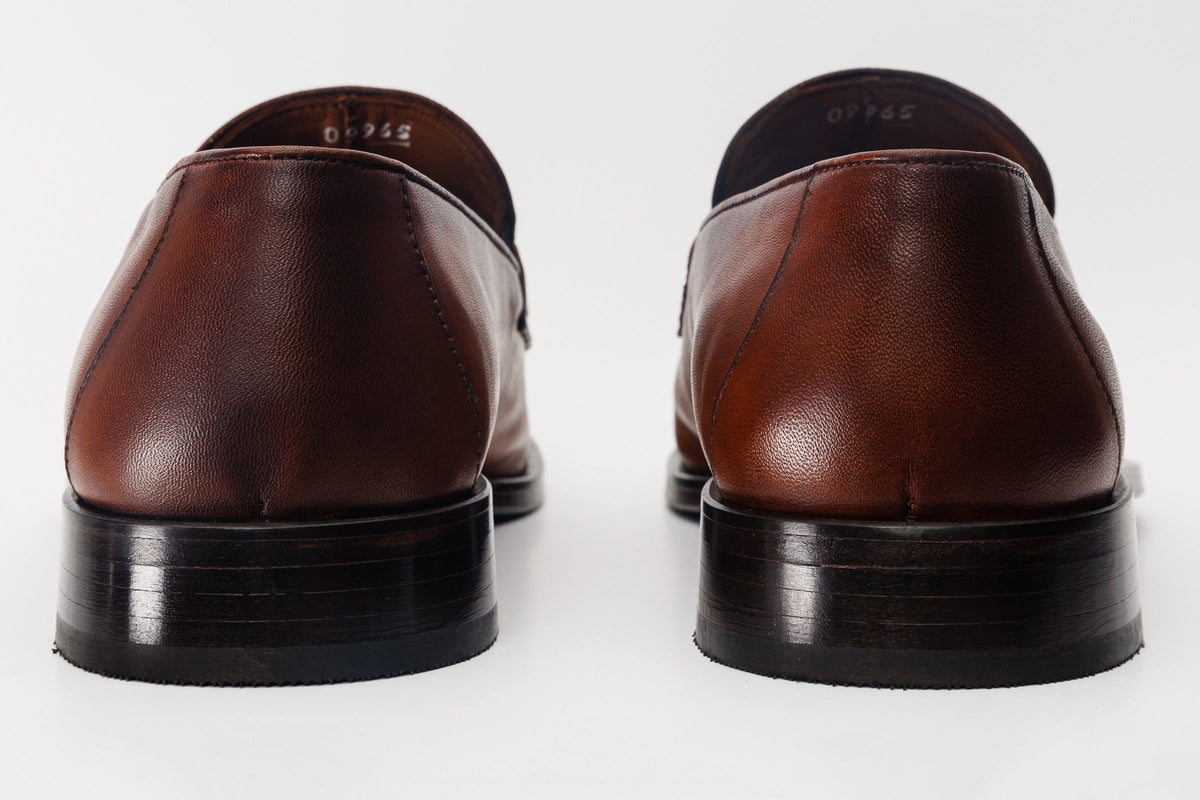 Vinci Leather The Marinka Tan Leather Shoe Penny Loafer Men Shoe – product view 5