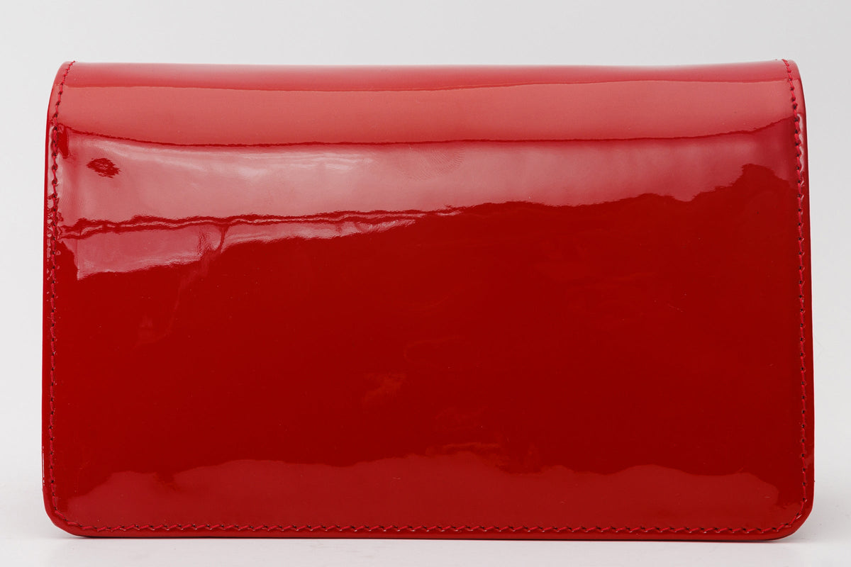 Vinci Leather The Vigo Red Patent Leather Handbag – product view 4