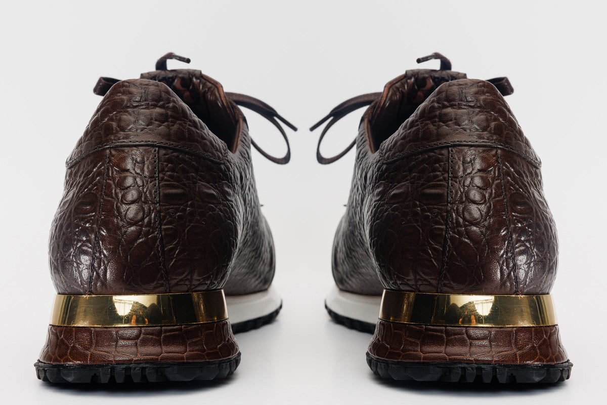 Vinci Leather The Bomba Brown Leather Men Sneaker – product view 4