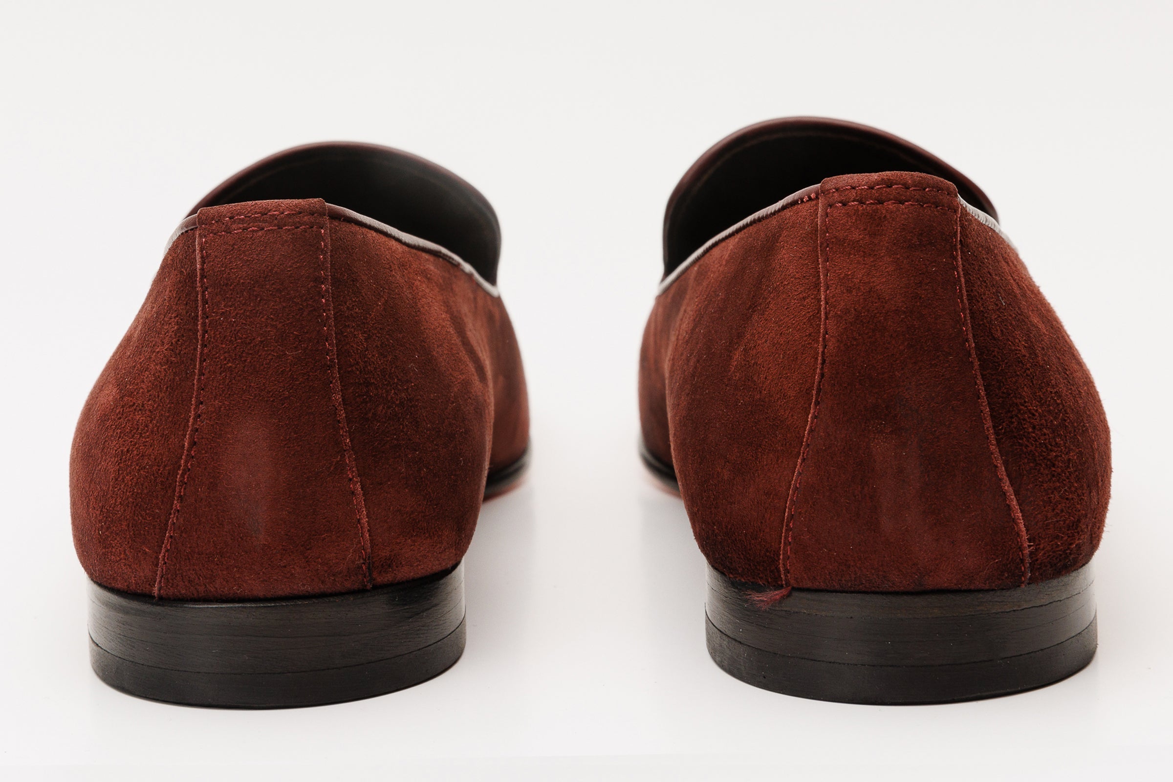 The Lazio Shoe Burgundy Suede Slip-on Loafer Men Shoe