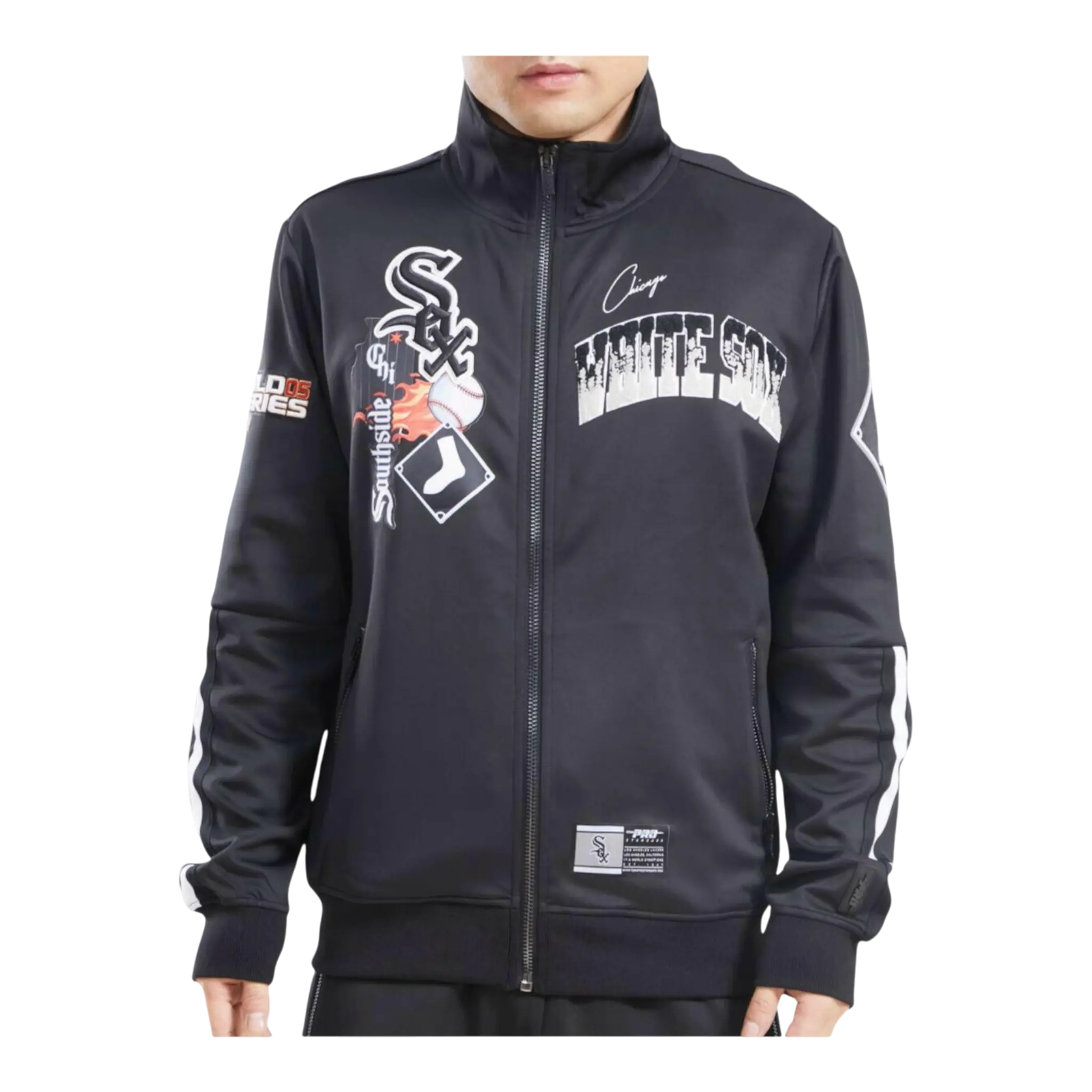 Pro Standard Chicago White Sox Home Town Men's Track Jacket — Black