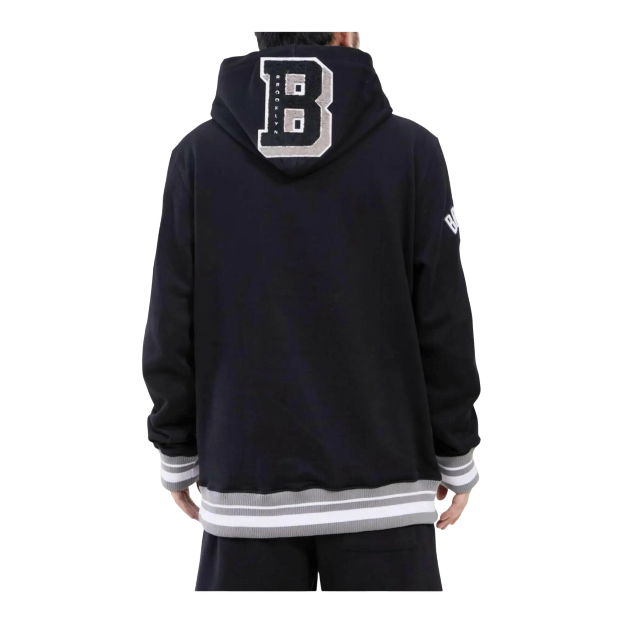 Pro Standard NBA Brooklyn Nets Mash Up Logo P/O Men's Hoodie — Black