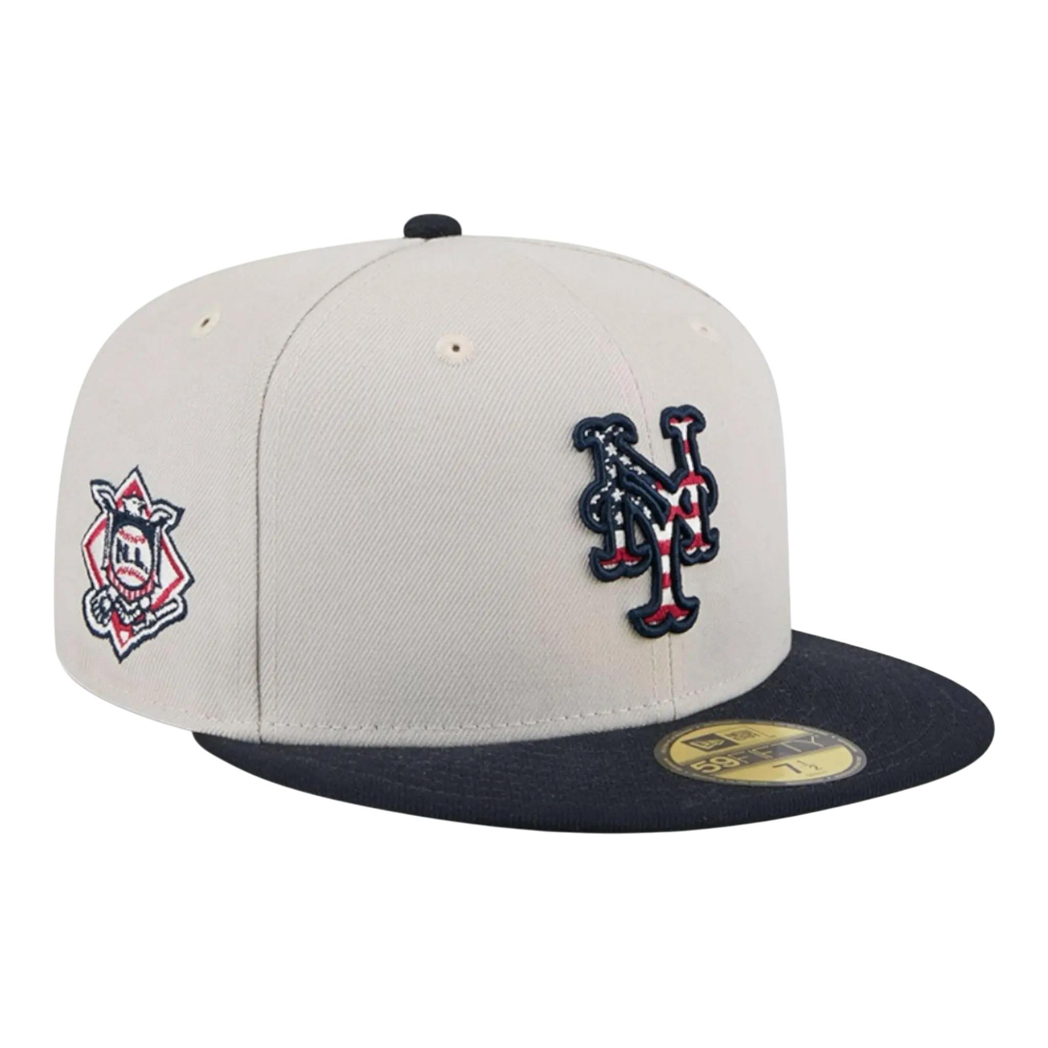 New Era 59Fifty MLB New York Mets Independence Day 2024 Fitted Hat Gray/Navy