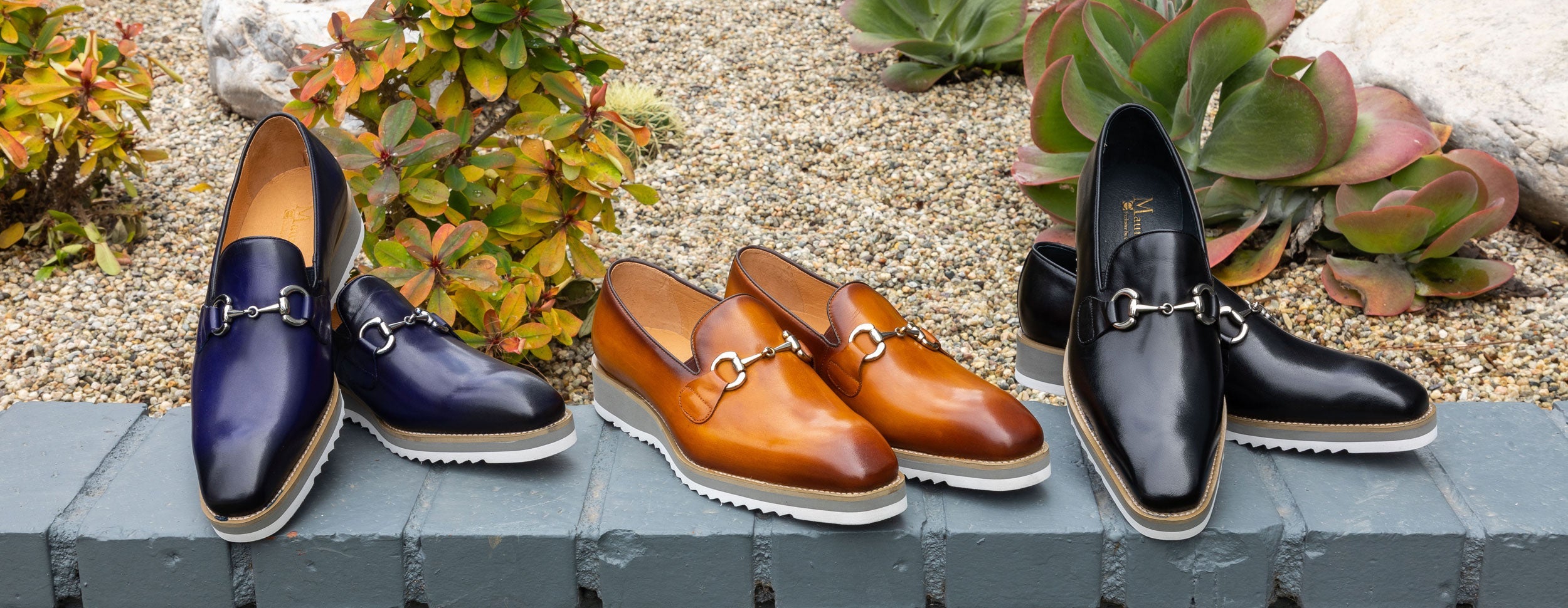 C&E Fashions Maurice Calfskin Horsebit Loafer - Blue