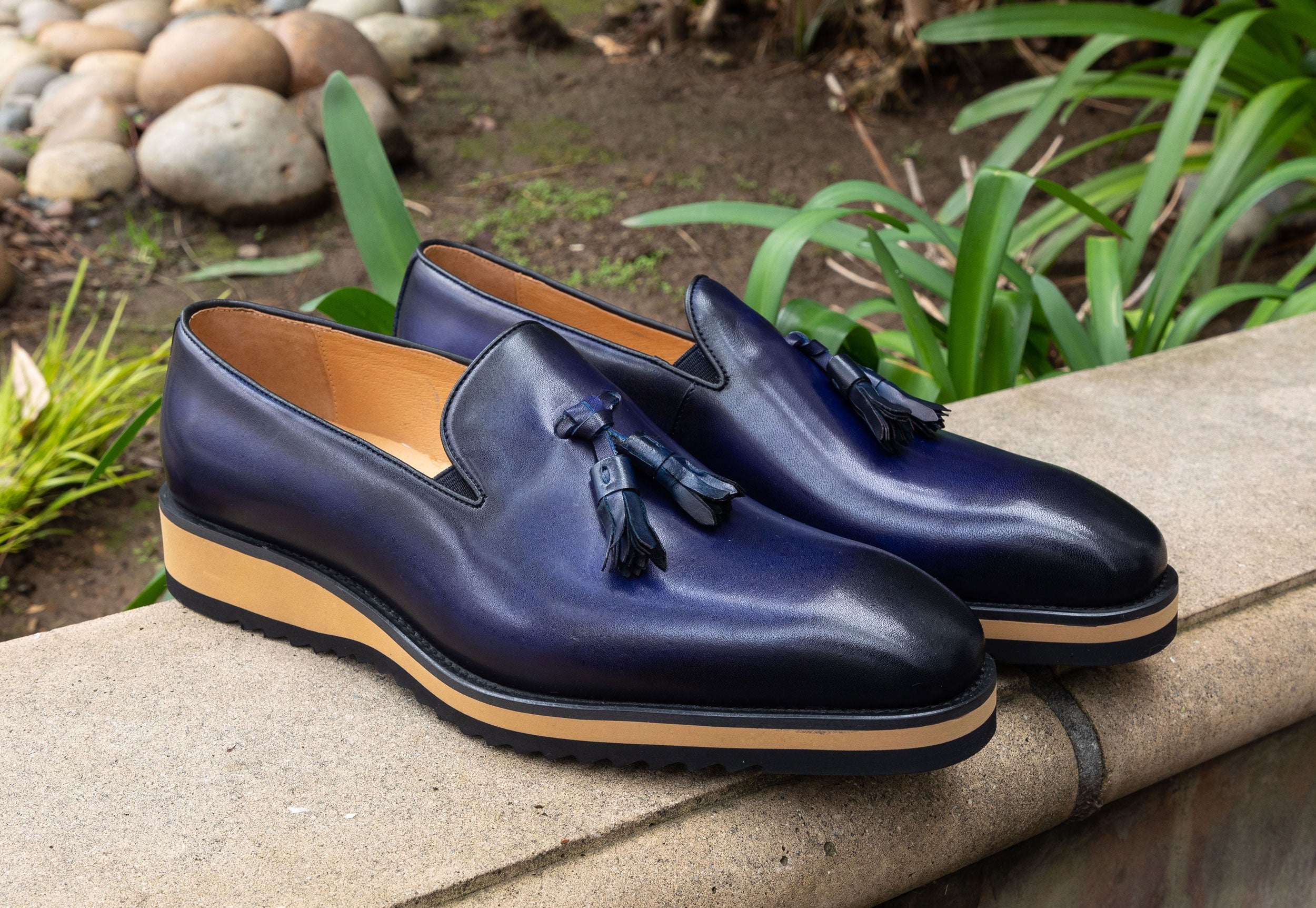 C&E Fashions Maurice Calfskin Loafer - Navy