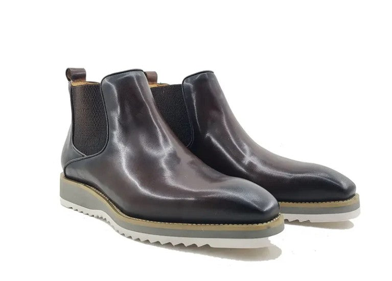 C&E Fashions Carrucci Boot Calfskin Shoes - Brown