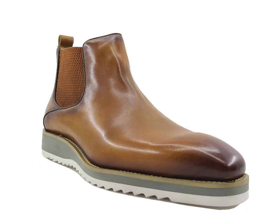 C&E Fashions Carrucci Calfskin Boot - Cognac