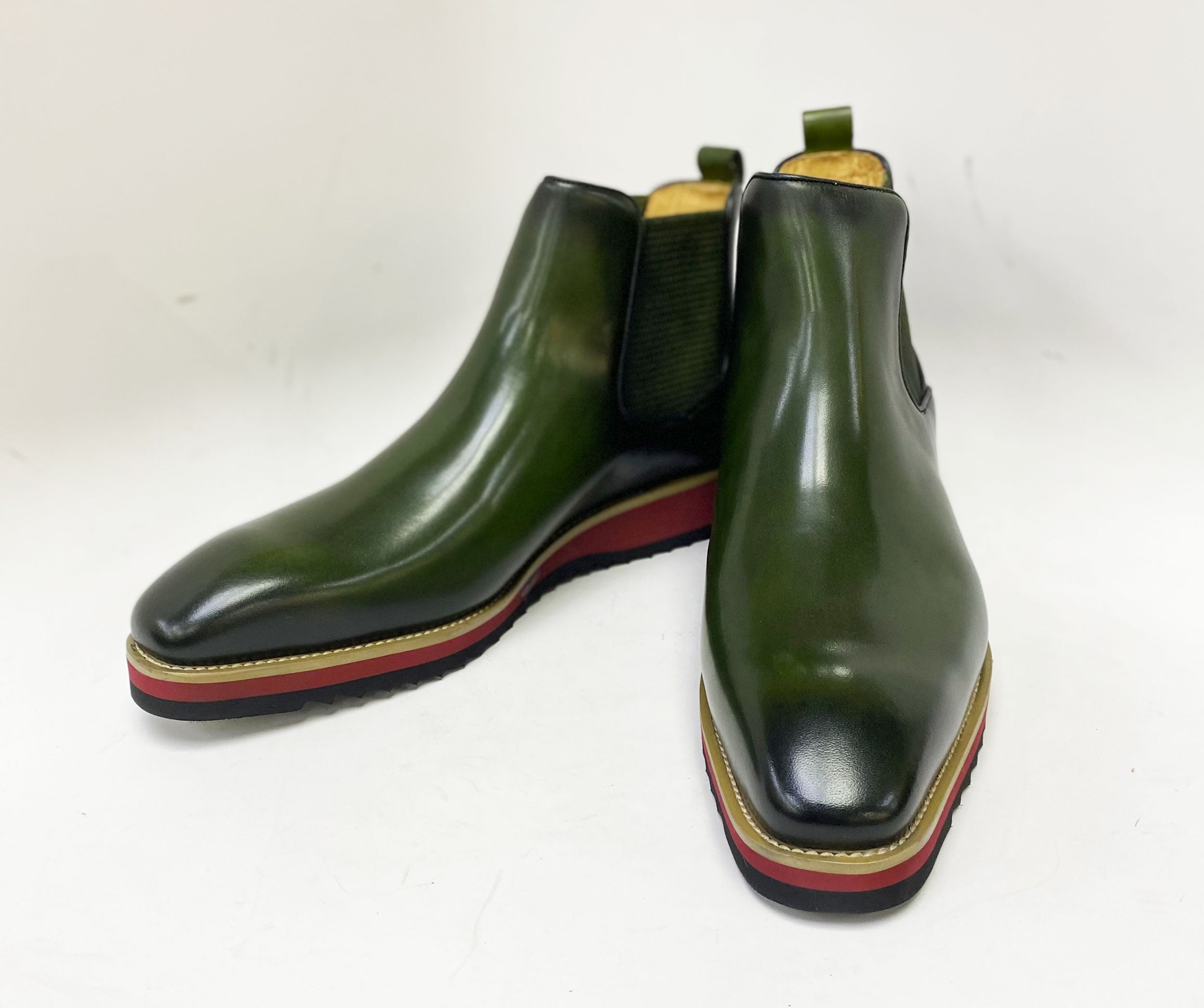 C&E Fashions Carrucci Calfskin Boot - Olive