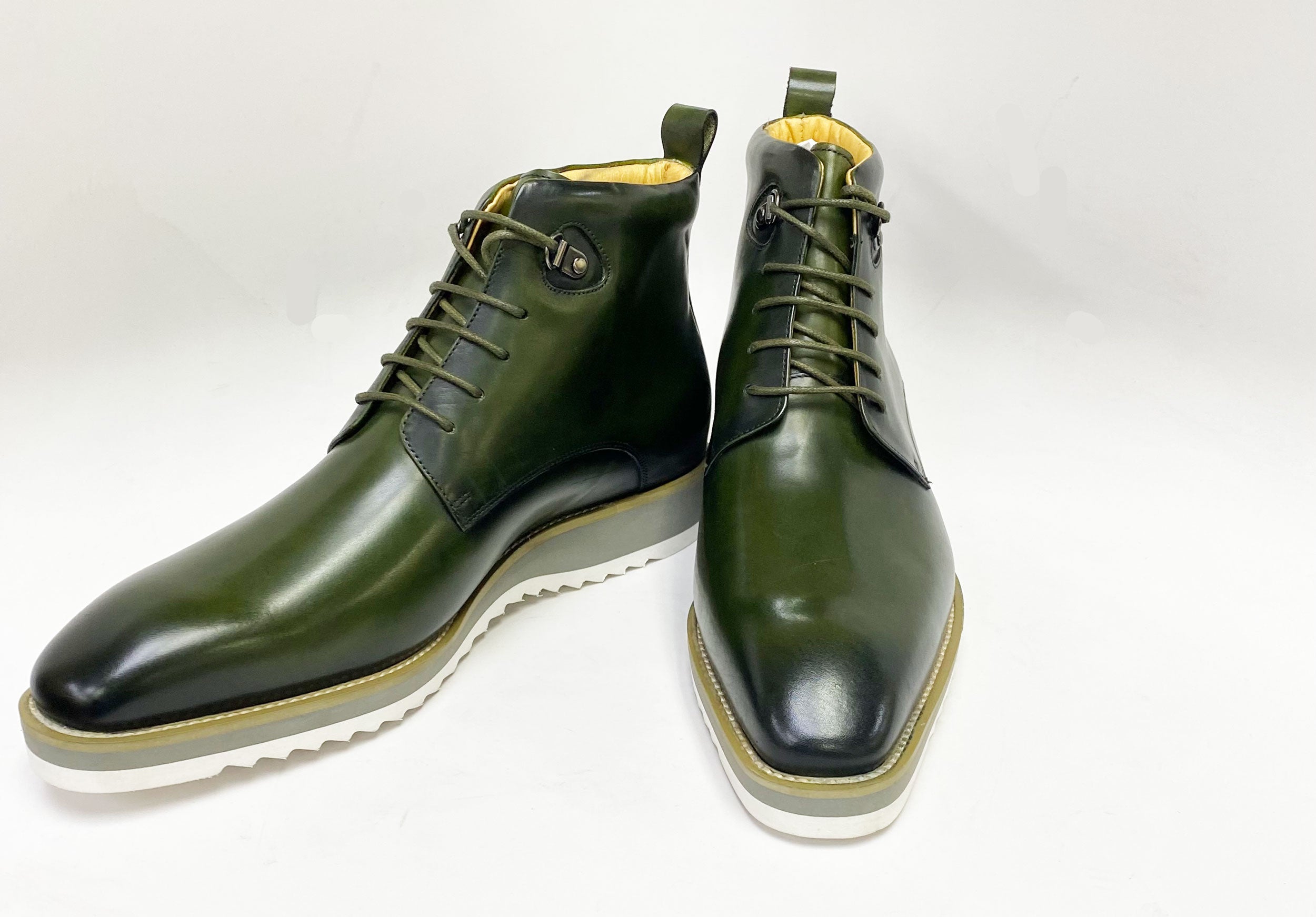 C&E Fashions Maurice Burnished Calfskin Boot - Hunter Green