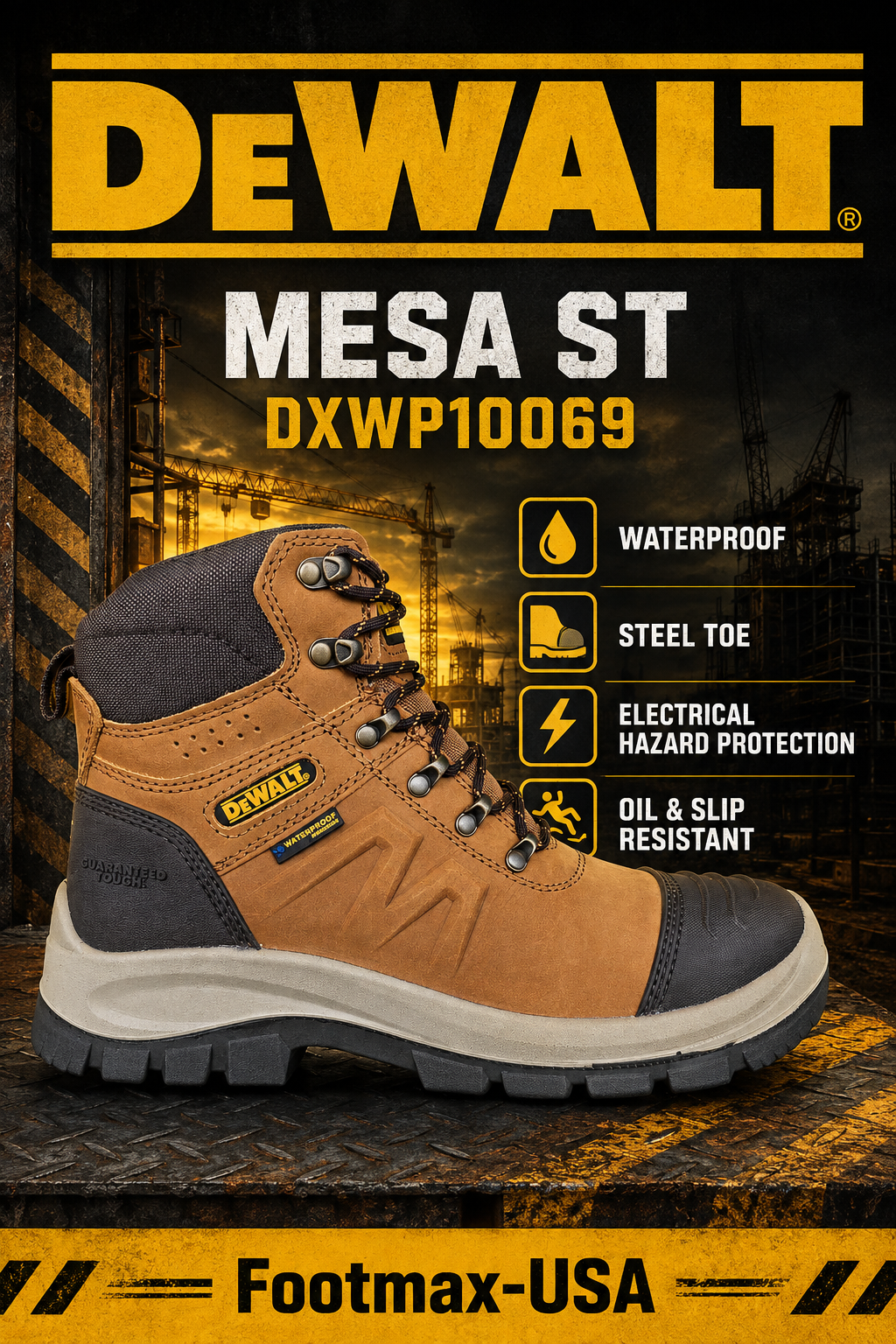 Dewalt Mesa St - Steel Toe - Waterproof - Electrical Hazard - DXWP10069 β product view 1