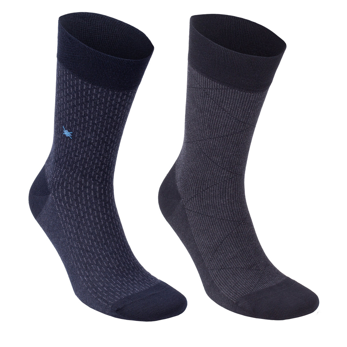 Menβs Bamboo Dress Socks 6-Pack Gift Box, Dark Neutrals