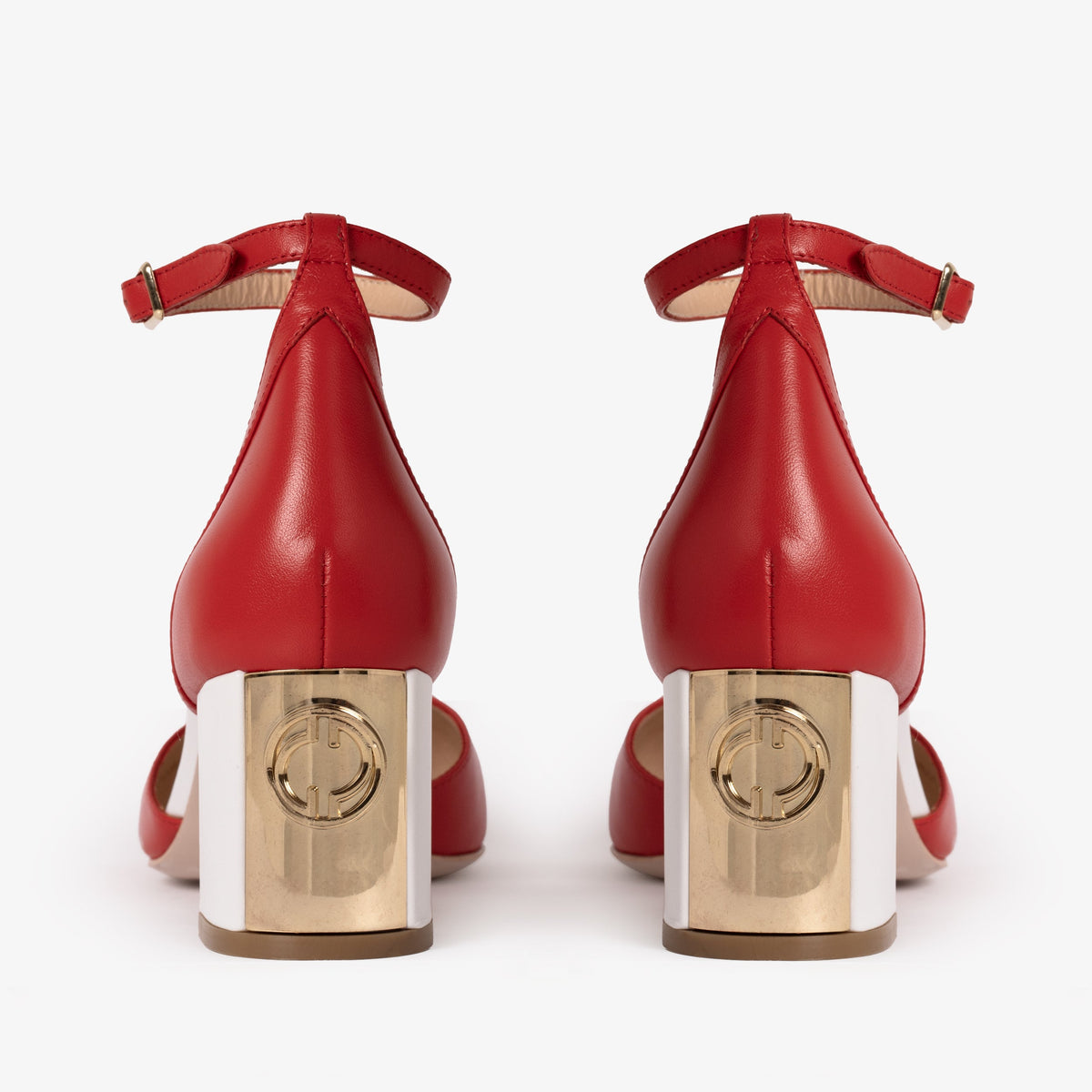 Vinci Leather The Noella Red Leather Women Sandal – product view 4